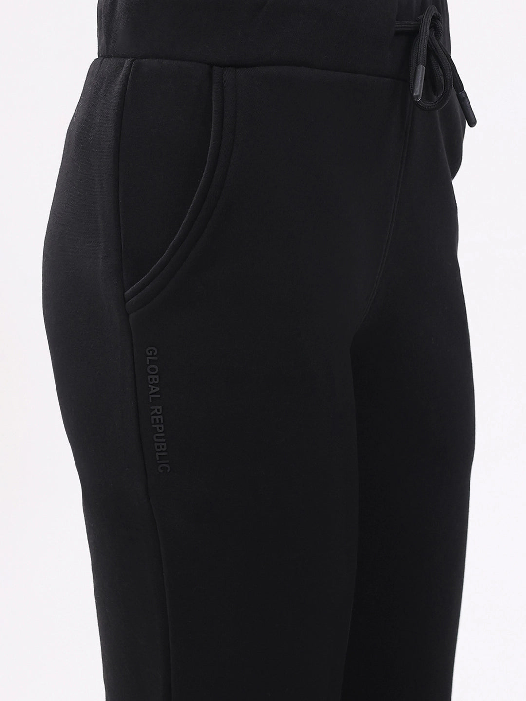 Black Fleece-Lined Winter Lower - Global Republic