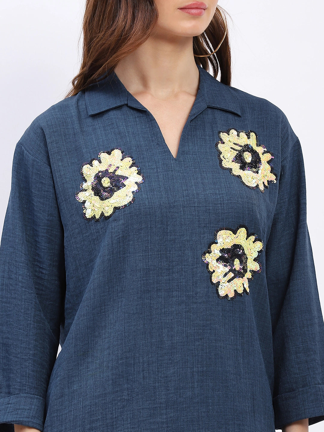 Floral Sequin Relaxed Co-ord Set - Global Republic