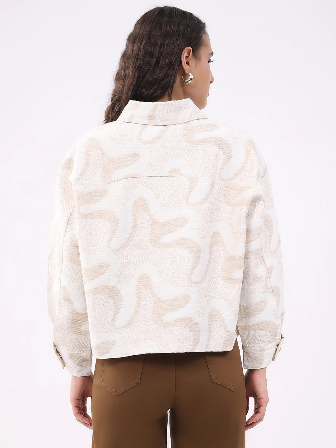 Beige Textured Linen-Blend Shirt - Global Republic