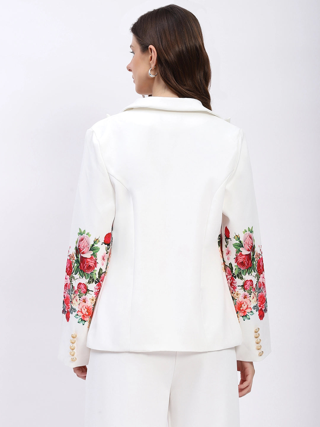 Floral Placement Print Coat - Global Republic