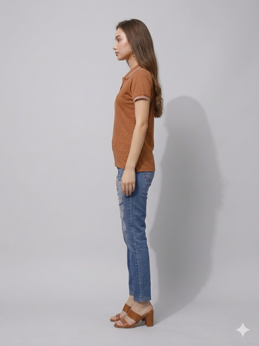 Brown Polo T-shirt