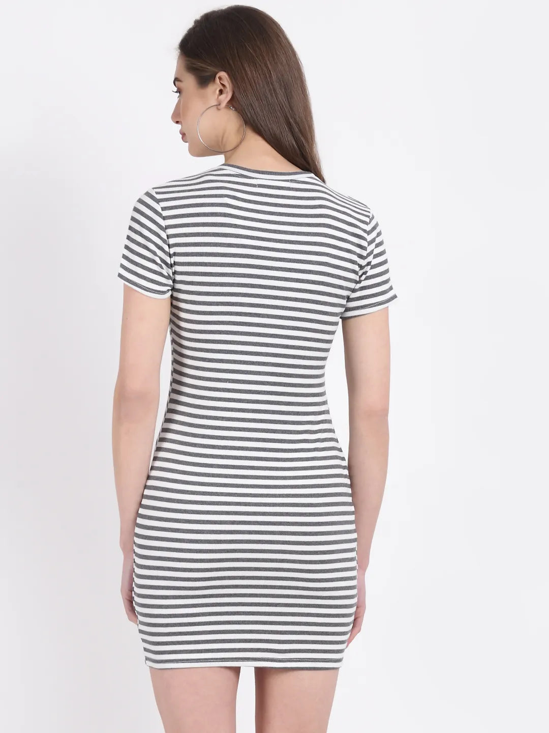 Striped Slim Fit Bodycon Dress - Global Republic