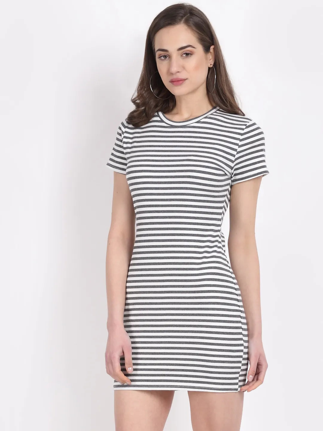 Striped Slim Fit Bodycon Dress - Global Republic