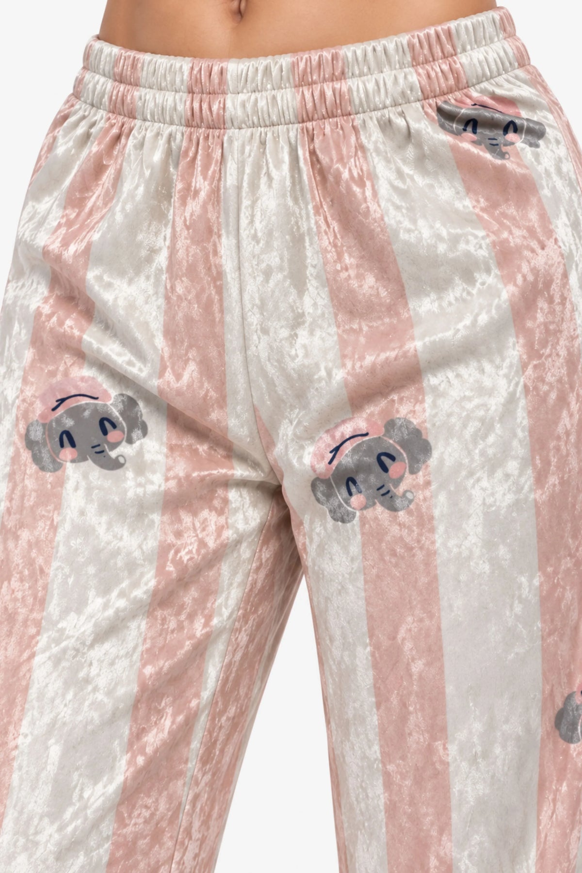 Pink Striped Winter Night Suit-Global Republic