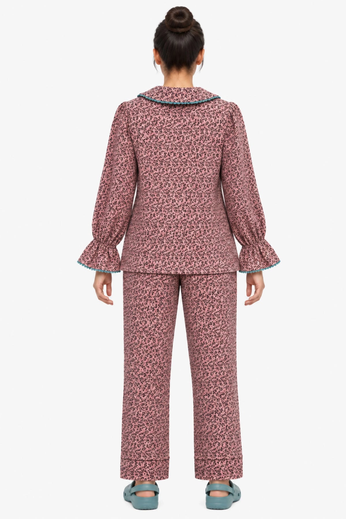 Pink Floral Winter Night Suit-Global Republic