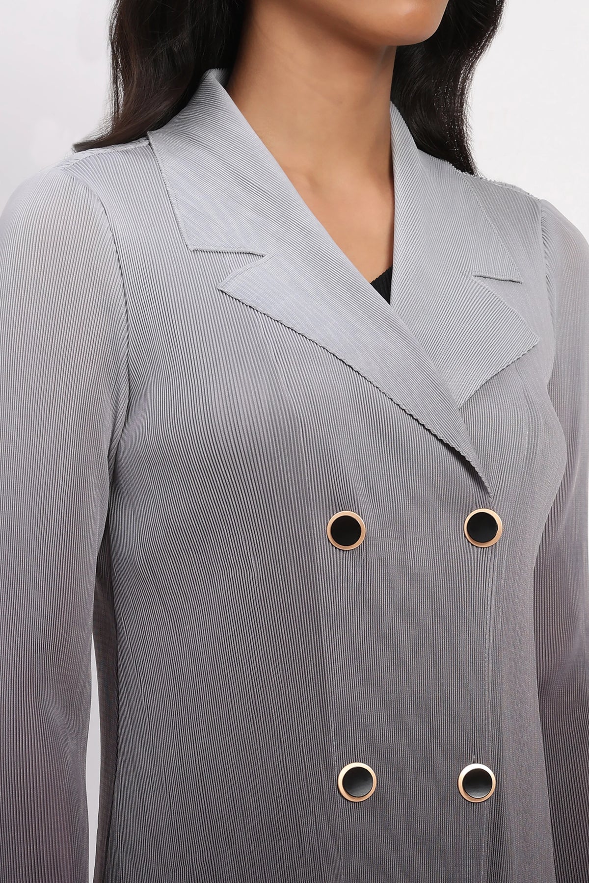 Grey Ombre Pleated Layered Dress
-Global Republic