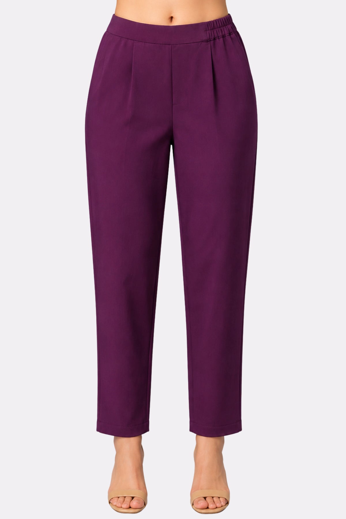 Purple Embroidered Chinon Suit Set-Global Republic
