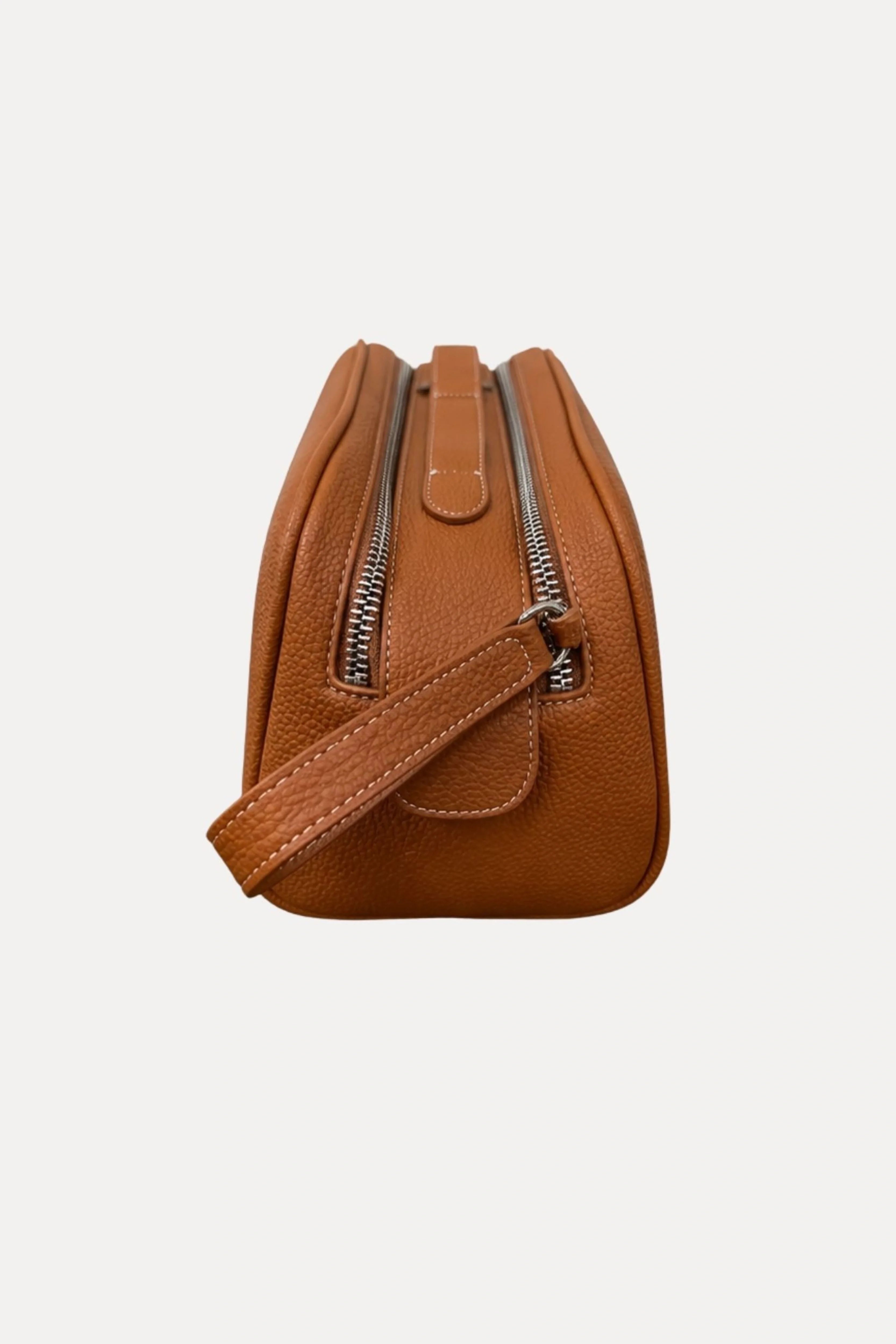 Tan PU Utility Kit Bag-Global Republic
