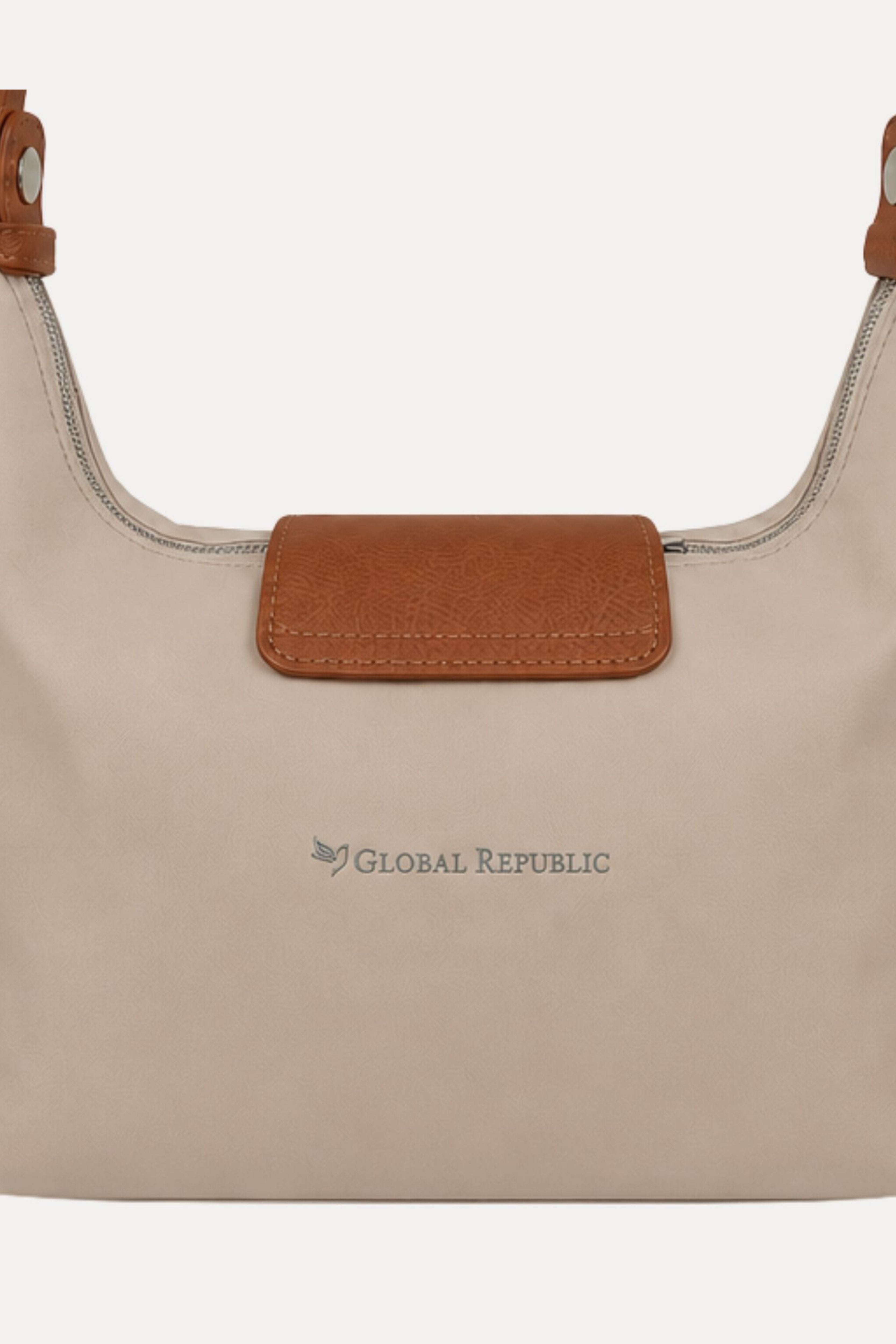 Mini Khaki Bag With Handle & Attachable Sling Strap-Global Republic