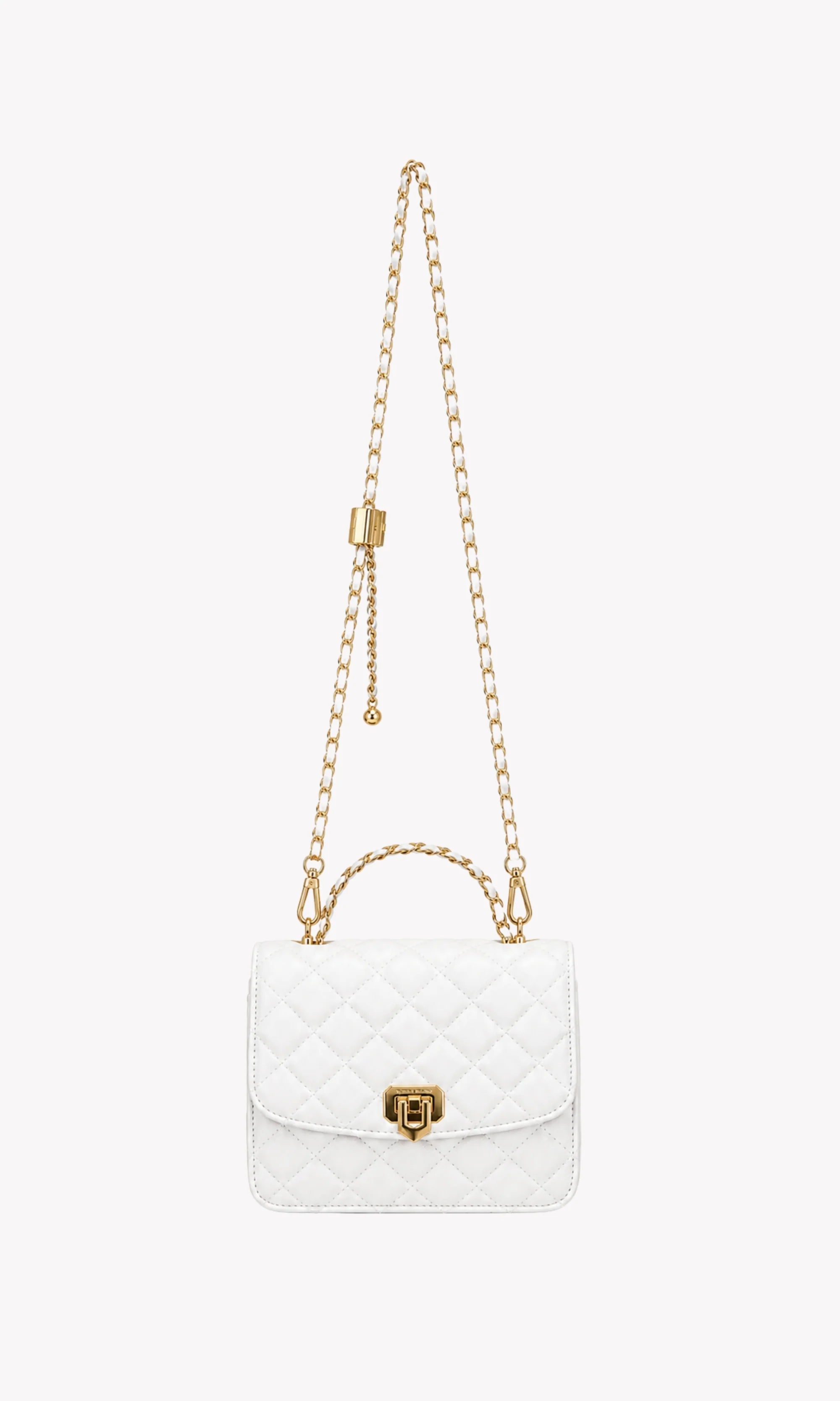 White Quilted Sling Bag-Global Republic