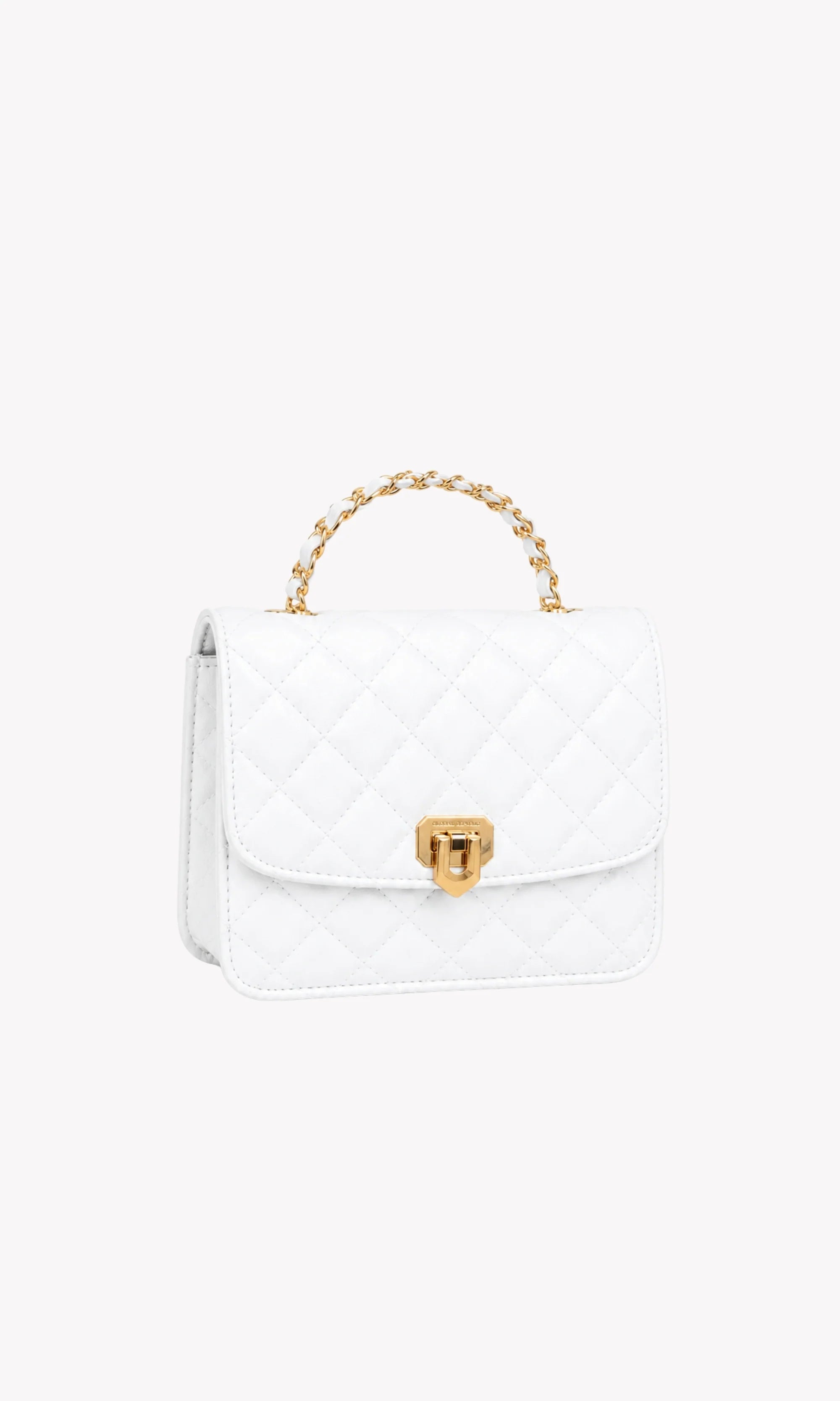 White Quilted Sling Bag-Global Republic