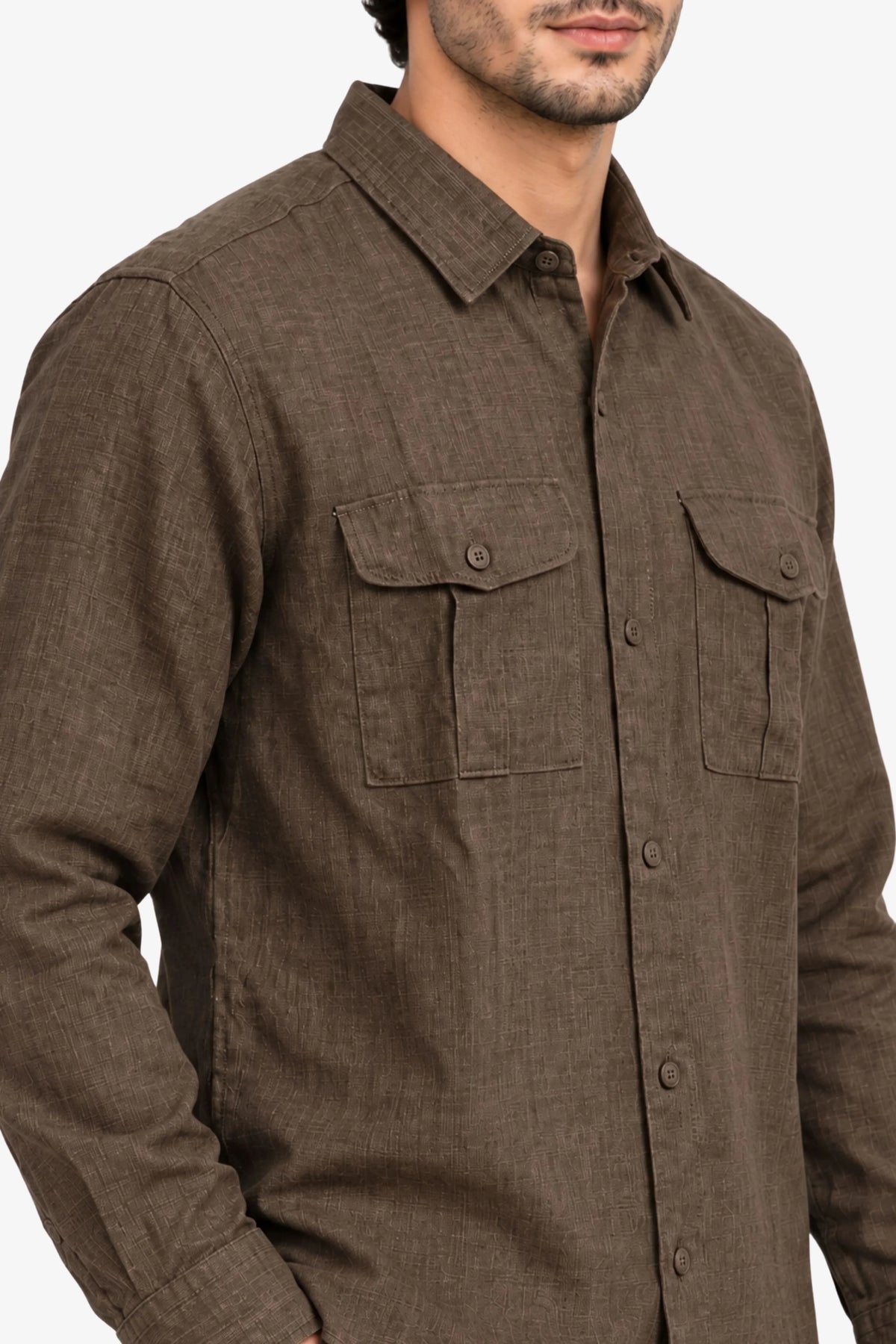 Coffee Brown Lyocell Set-Global Republic