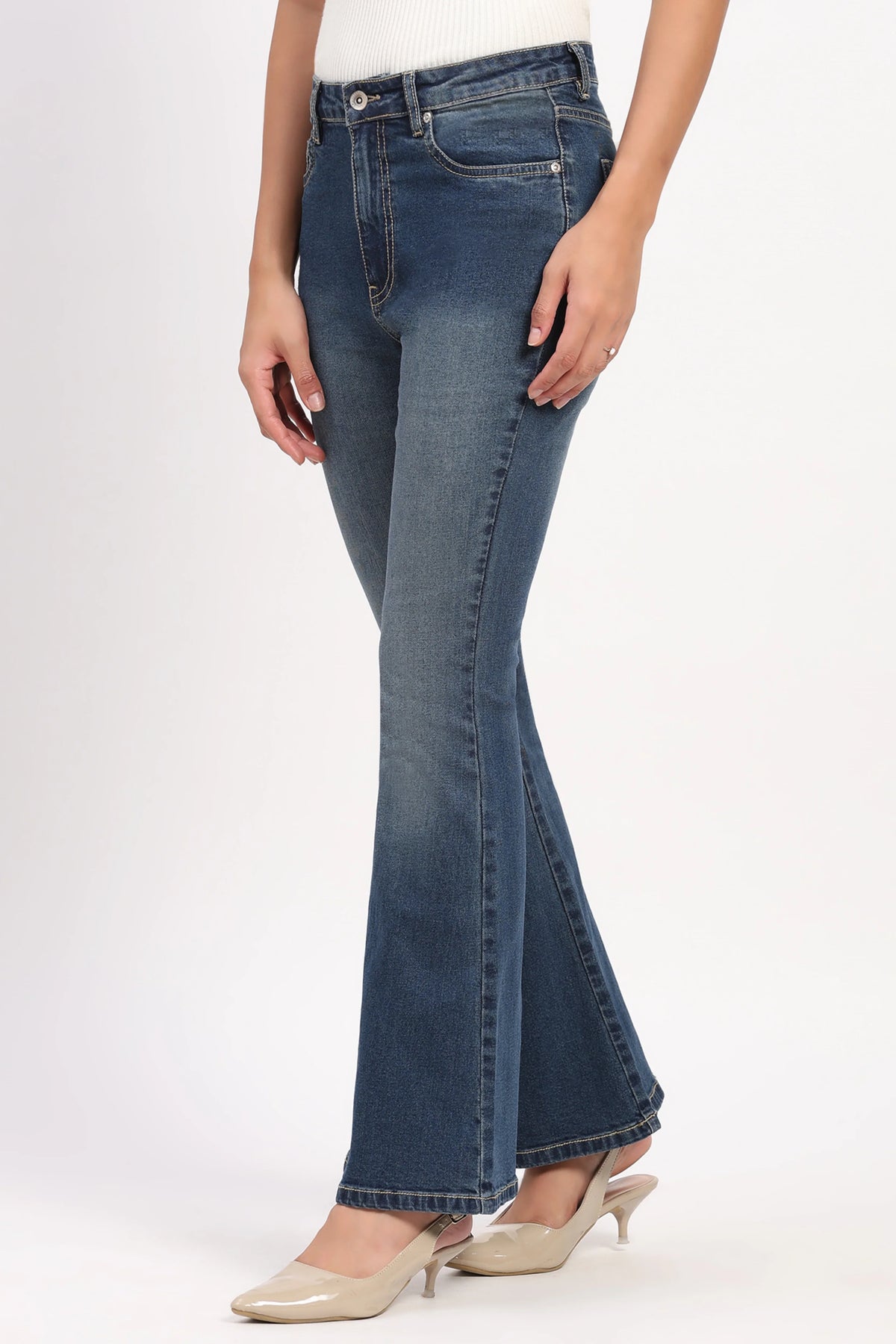 Floral Bootcut Jeans-Global Republic