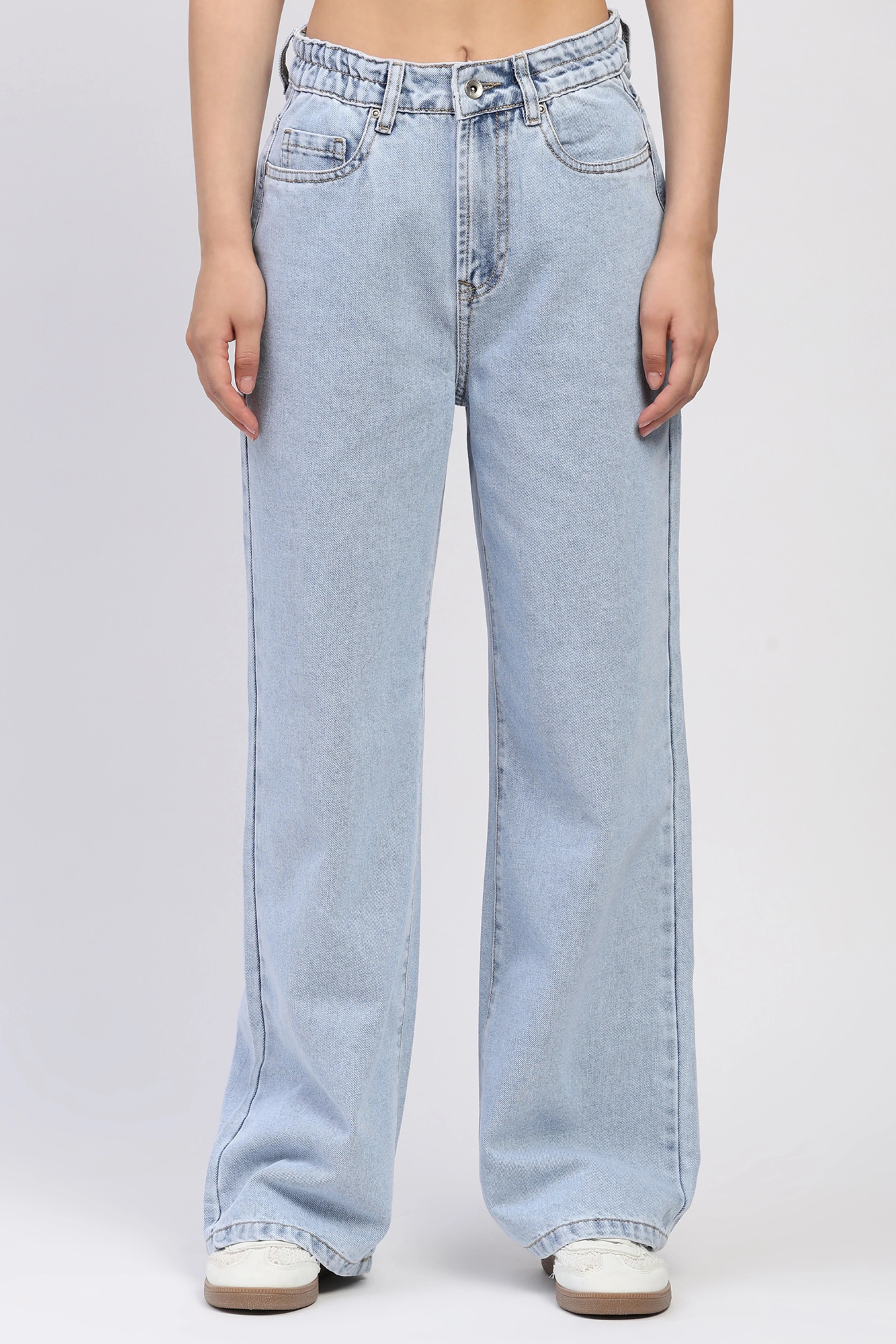 Ice Blue Straight Fit Jeans
