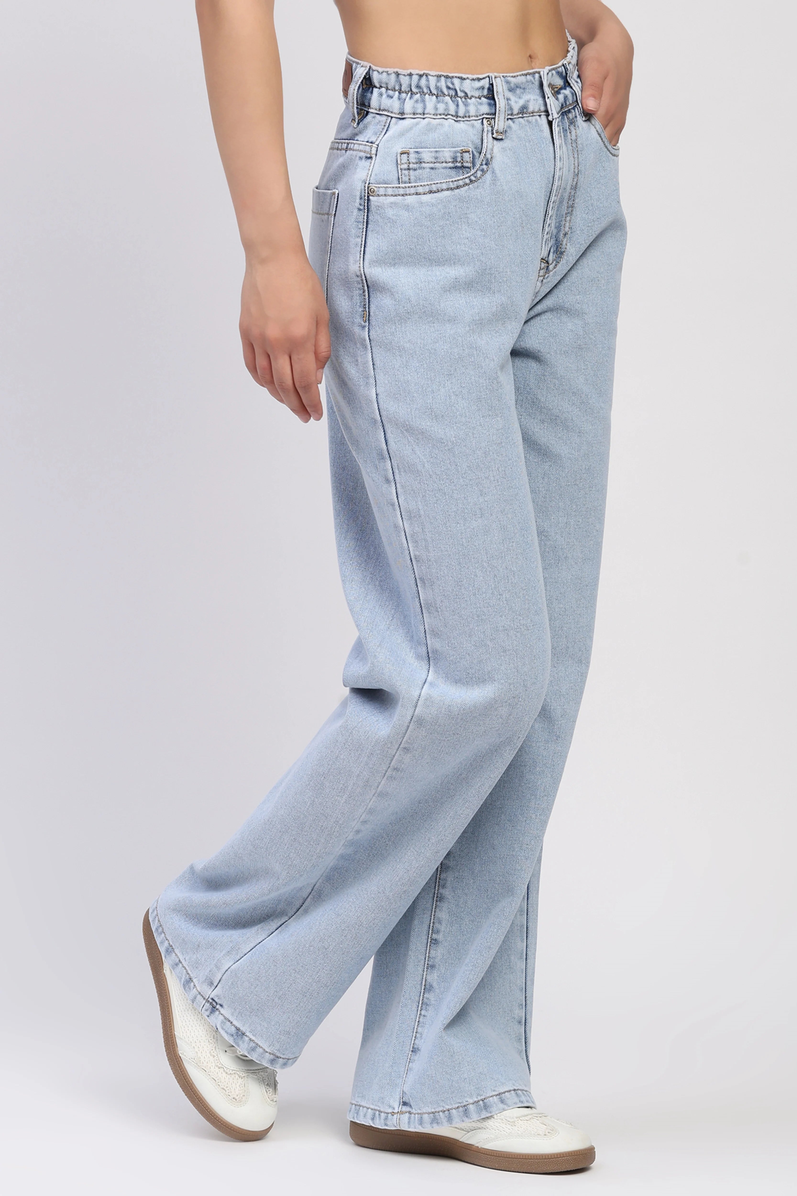 Ice Blue Straight Fit Jeans