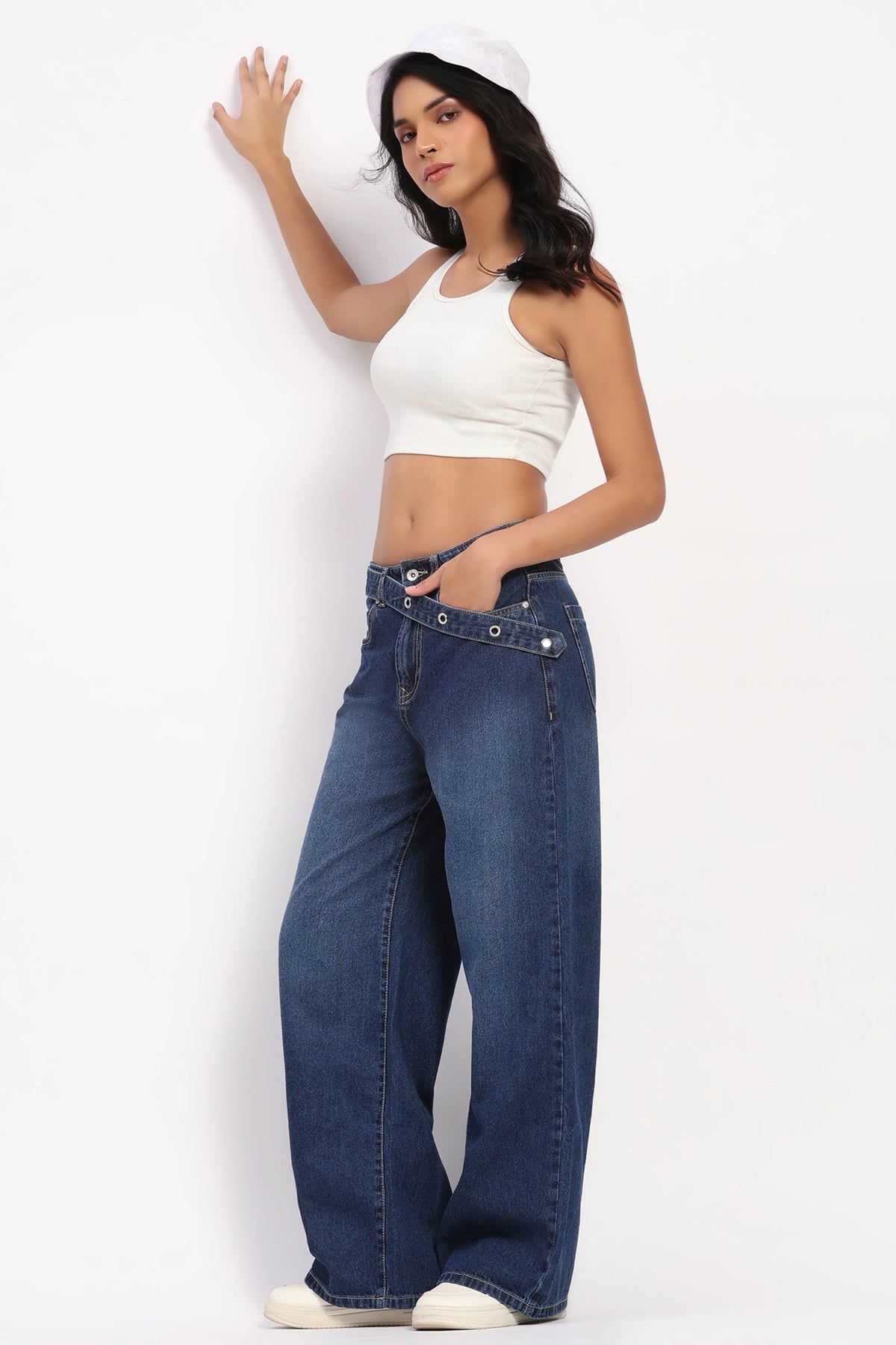Crossover Loose-Fit Jeans-Global Republic