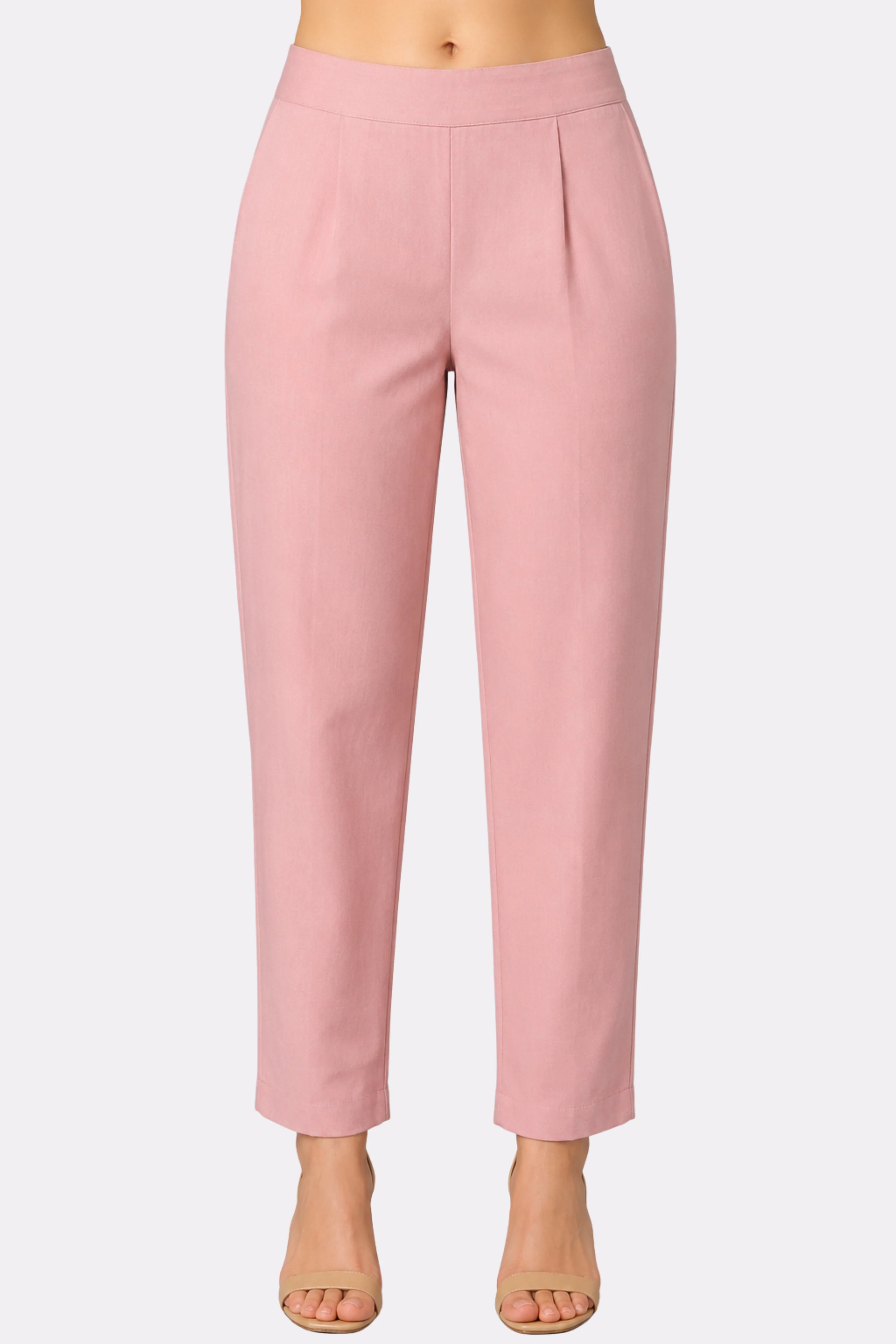 Pink Floral Embroidered Cotton Suit Set-Global Republic