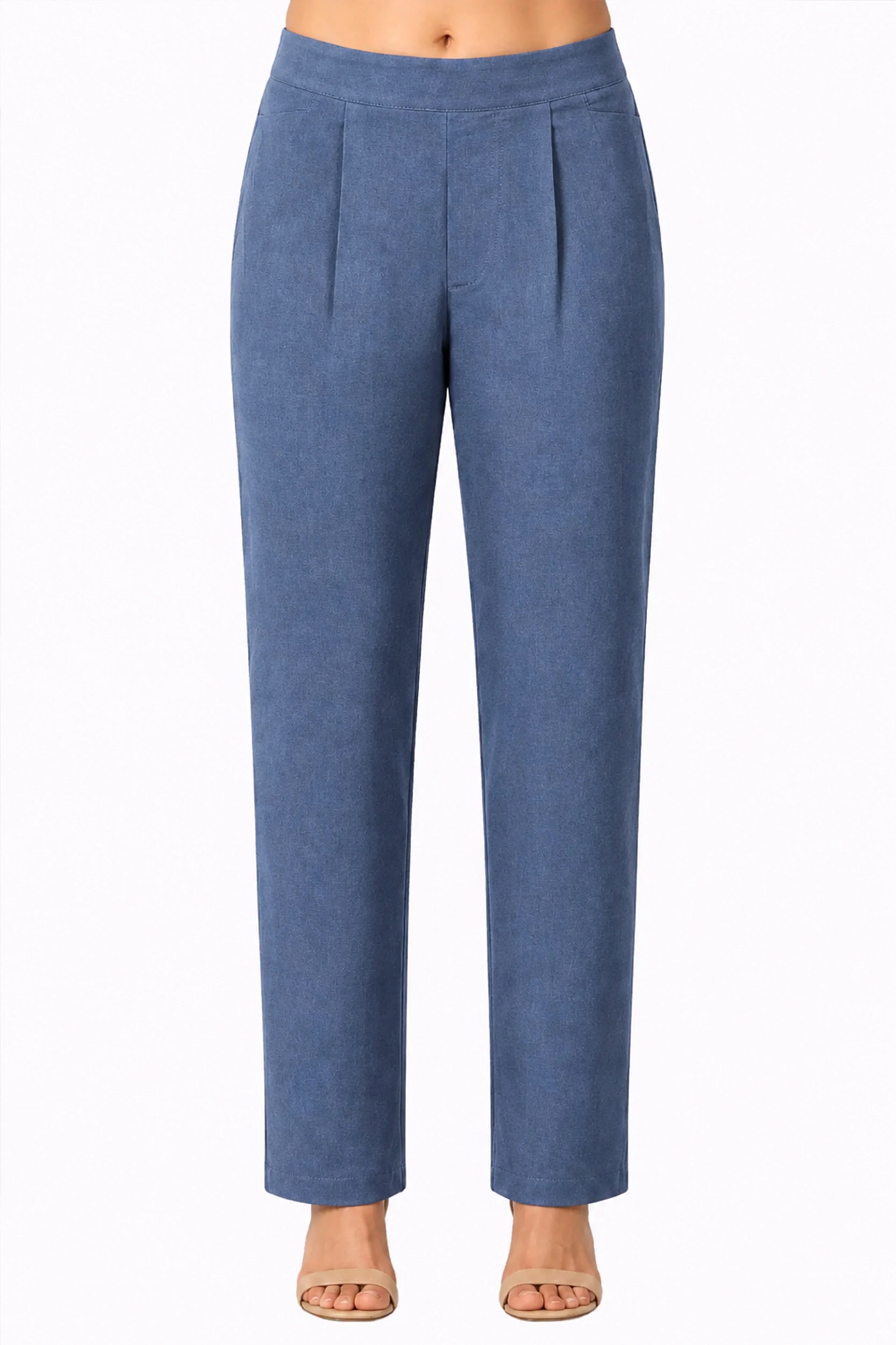 Blue Printed Cotton Suit Set-Global Republic