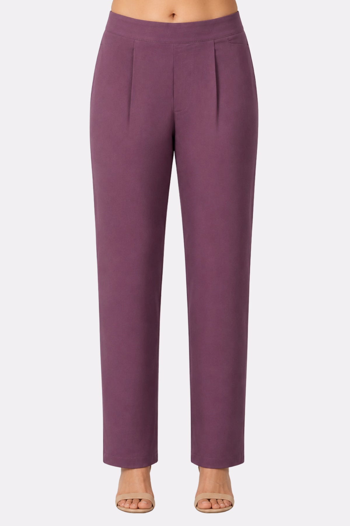 Purple Printed Cotton Suit Set-Global Republic