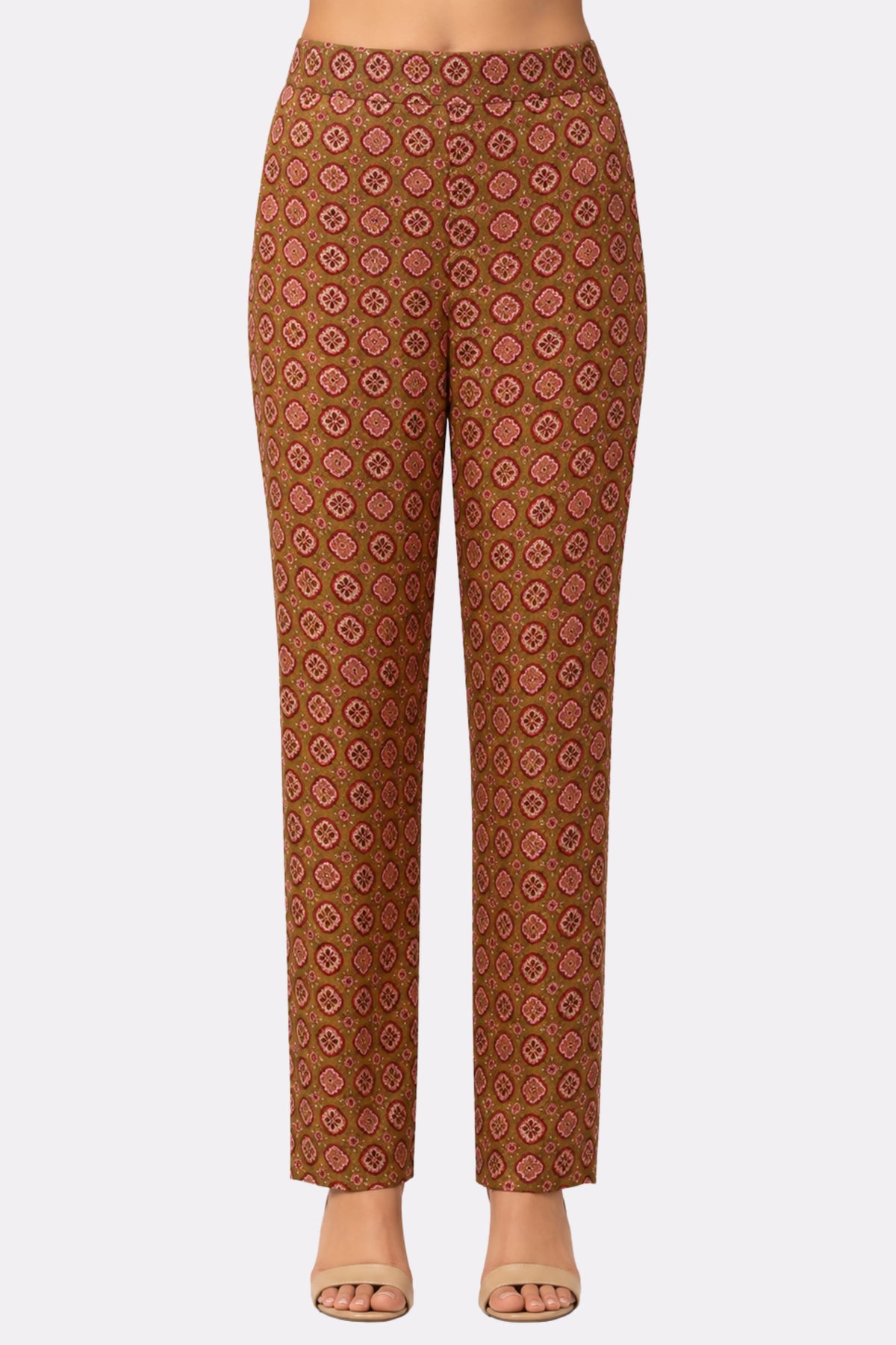 Mehendi Printed Cotton Suit Set-Global Republic