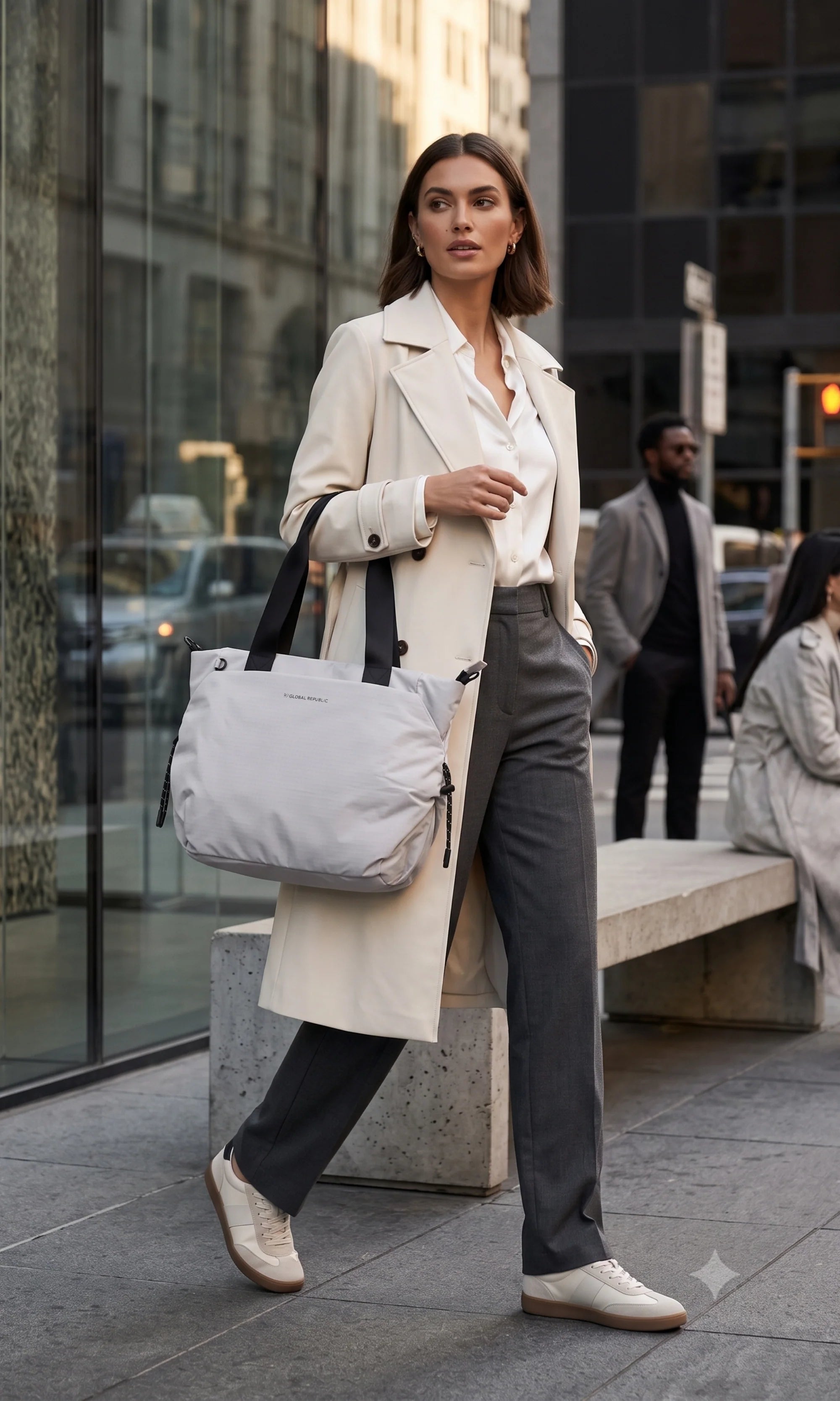Light Grey Utility Tote Bag-Global Republic