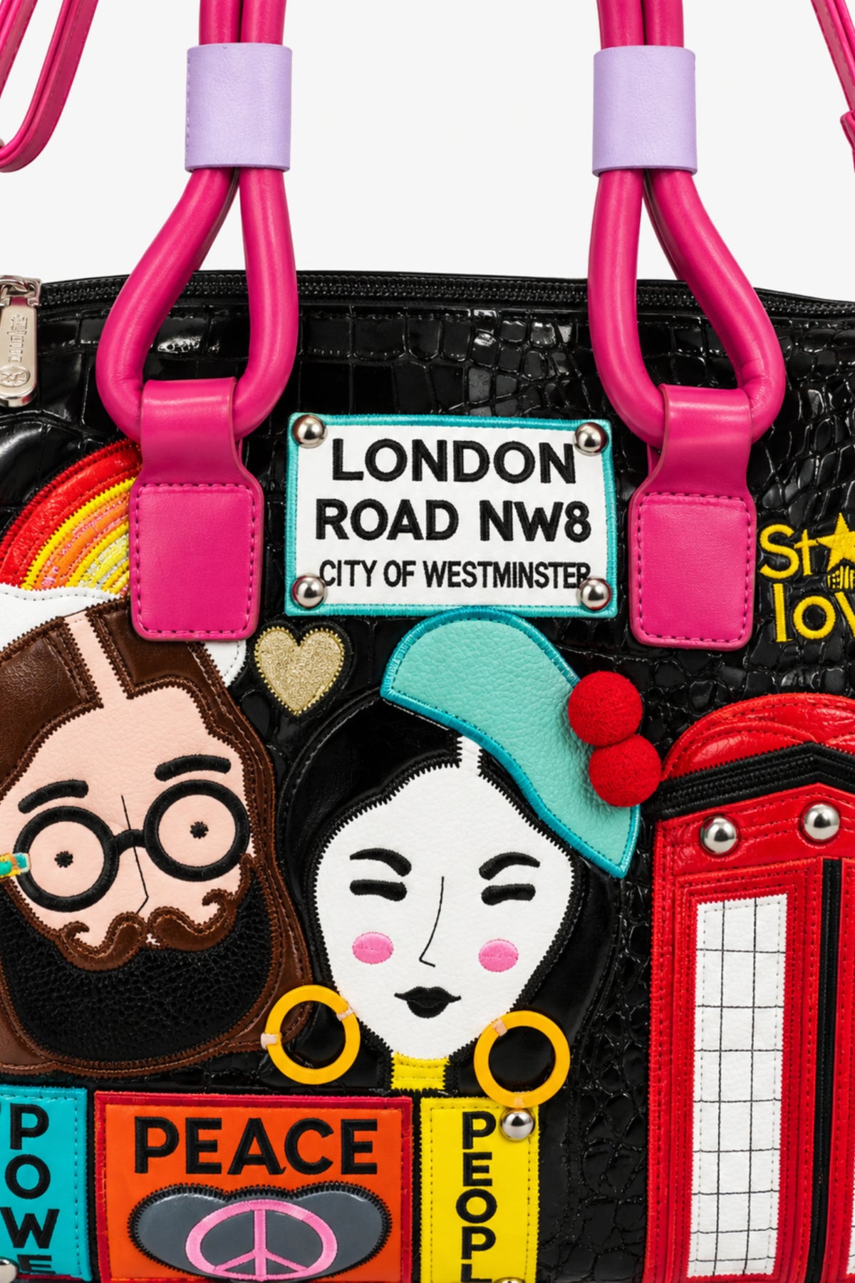 London Pop-Art Croc Handbag-Global Republic