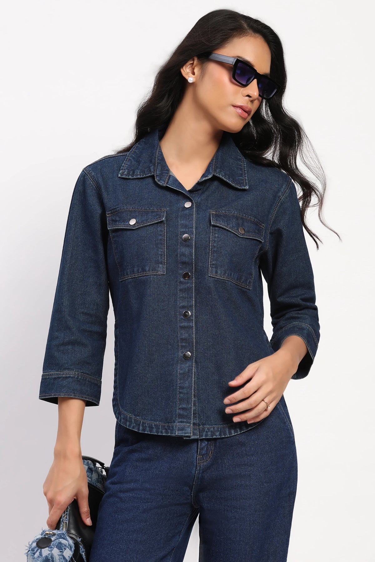Modern Denim Shacket-Global Republic