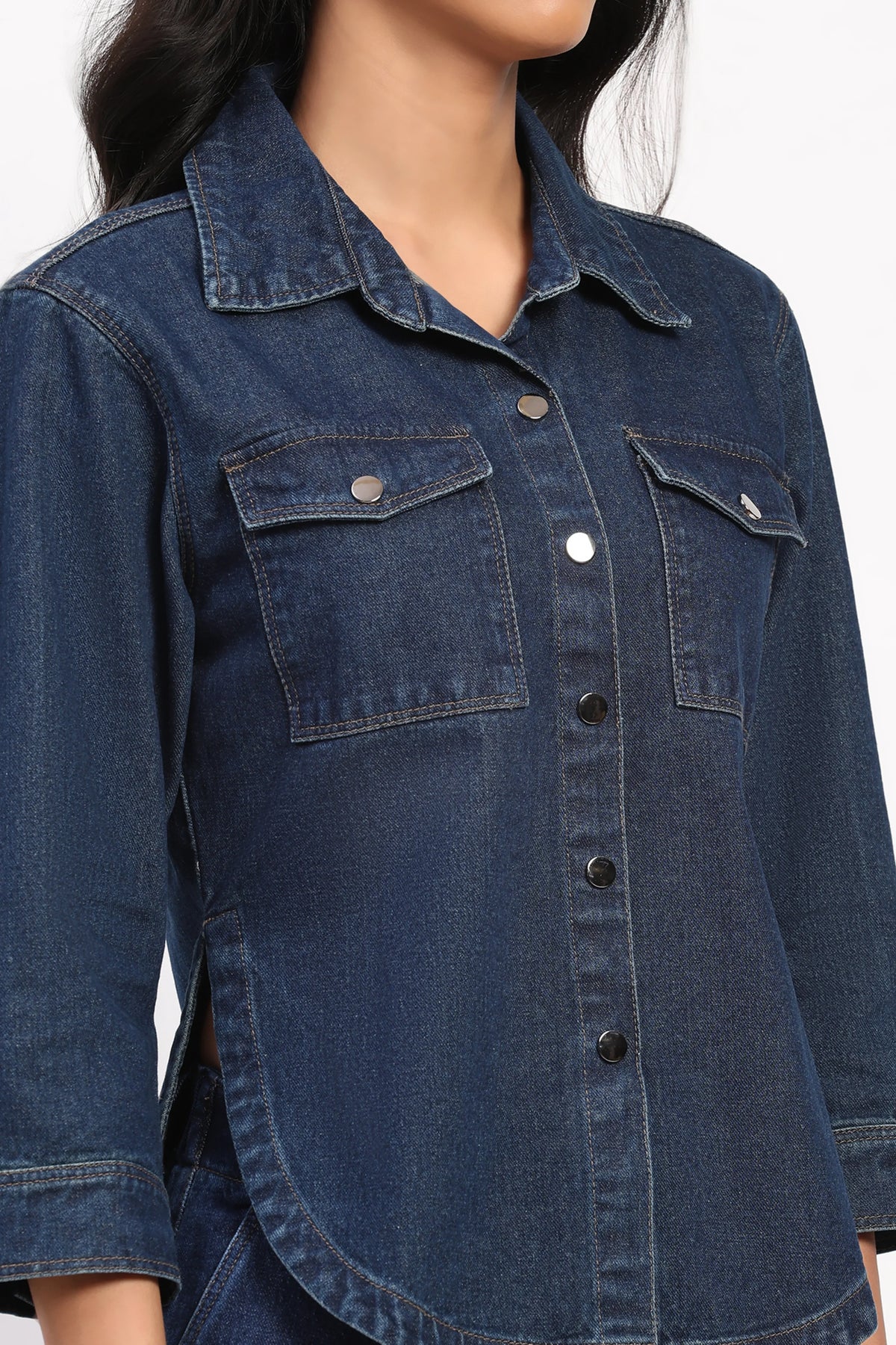Modern Denim Shacket-Global Republic