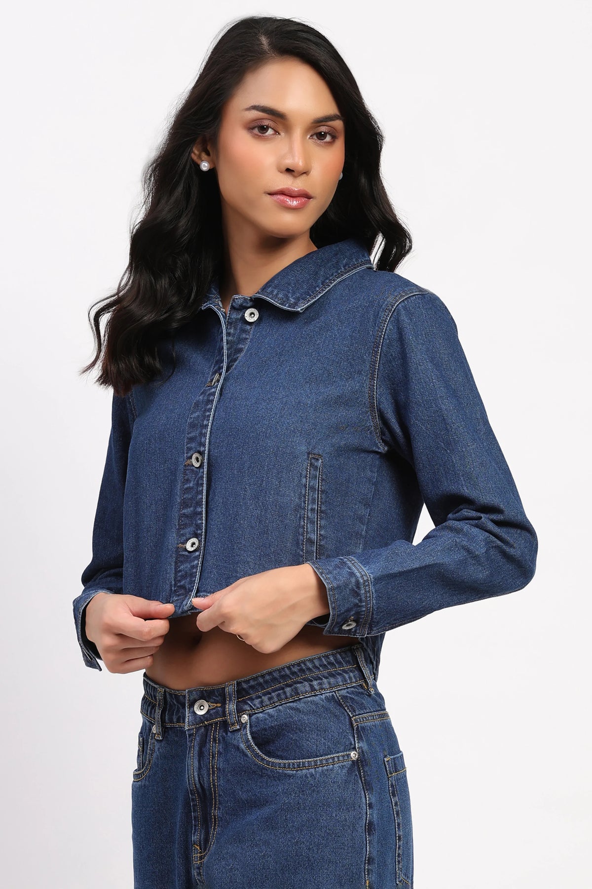 Classic Denim Shacket-Global Republic