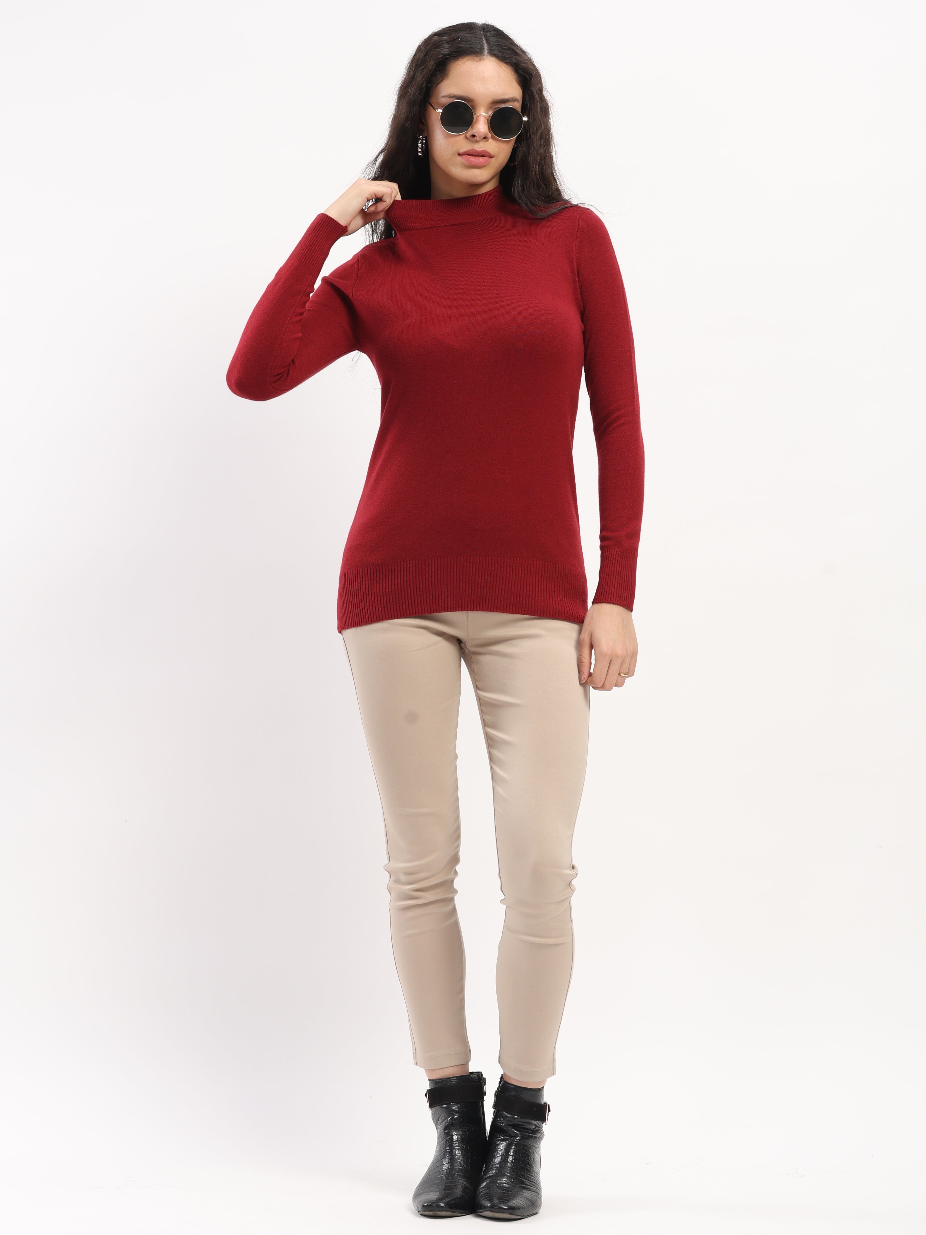 Wine Snug Fit Skivvy - Global Republic
