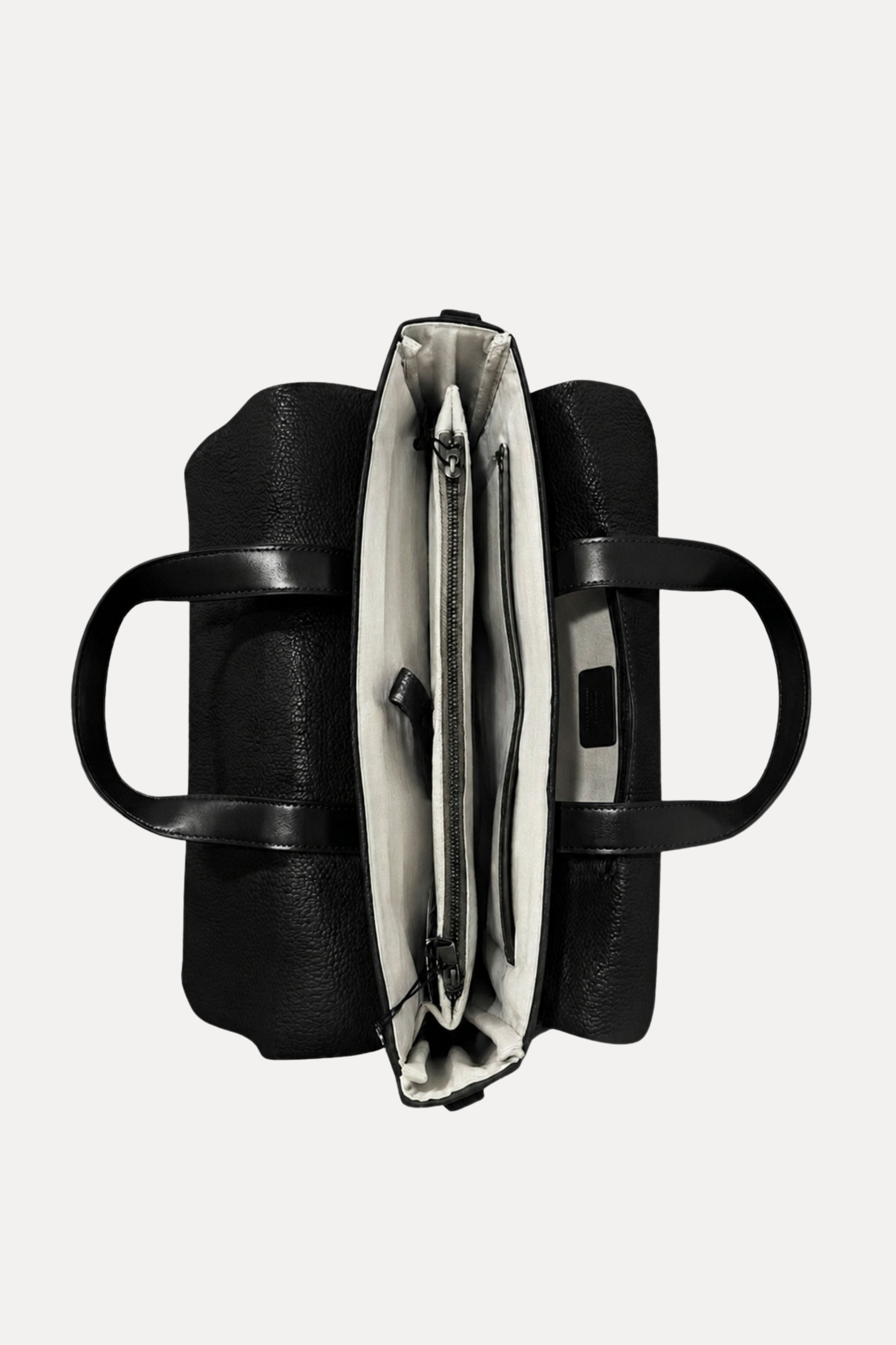 Black Leather Laptop Bag-Global Republic