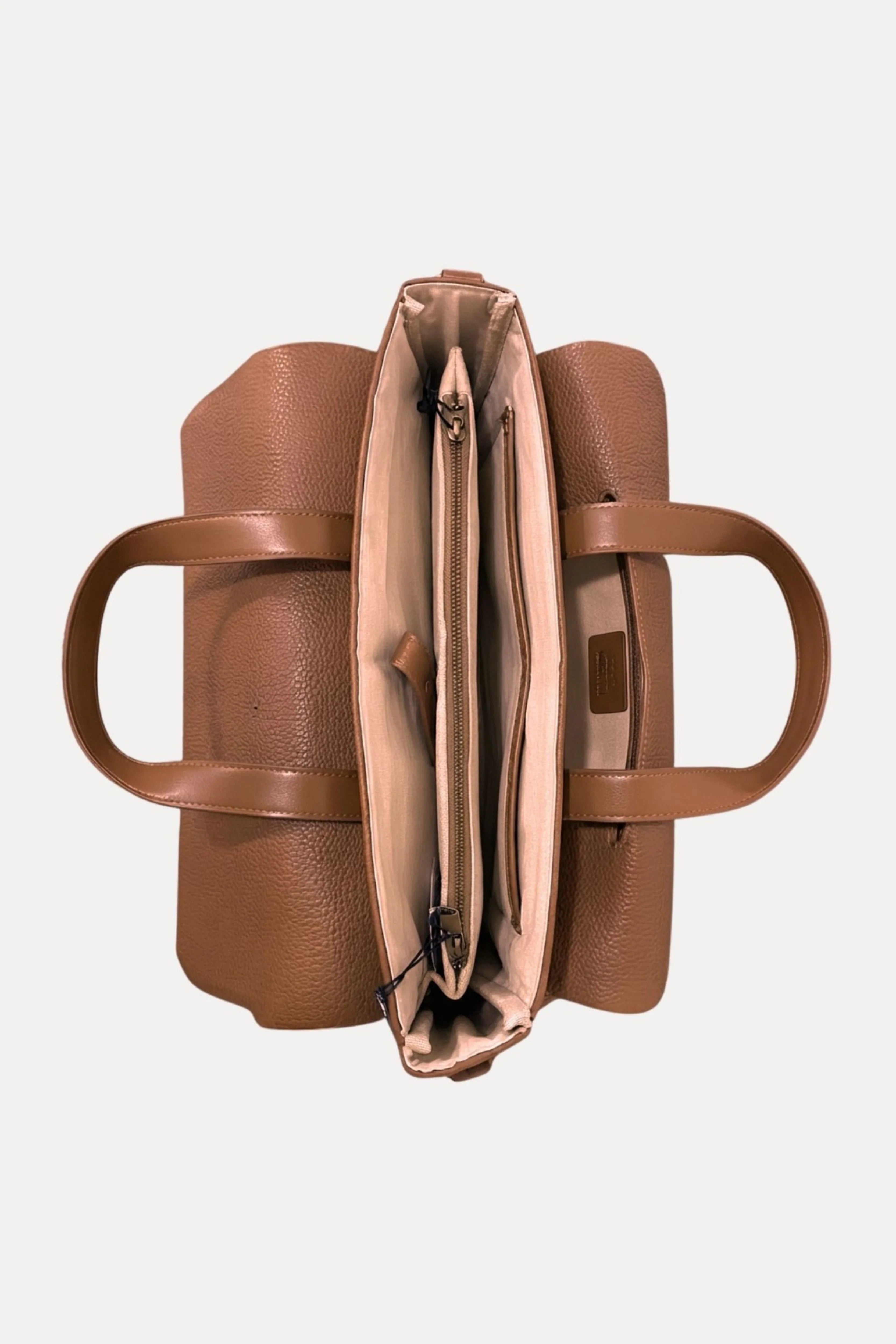 Brown Leather Laptop Bag-Global Republic