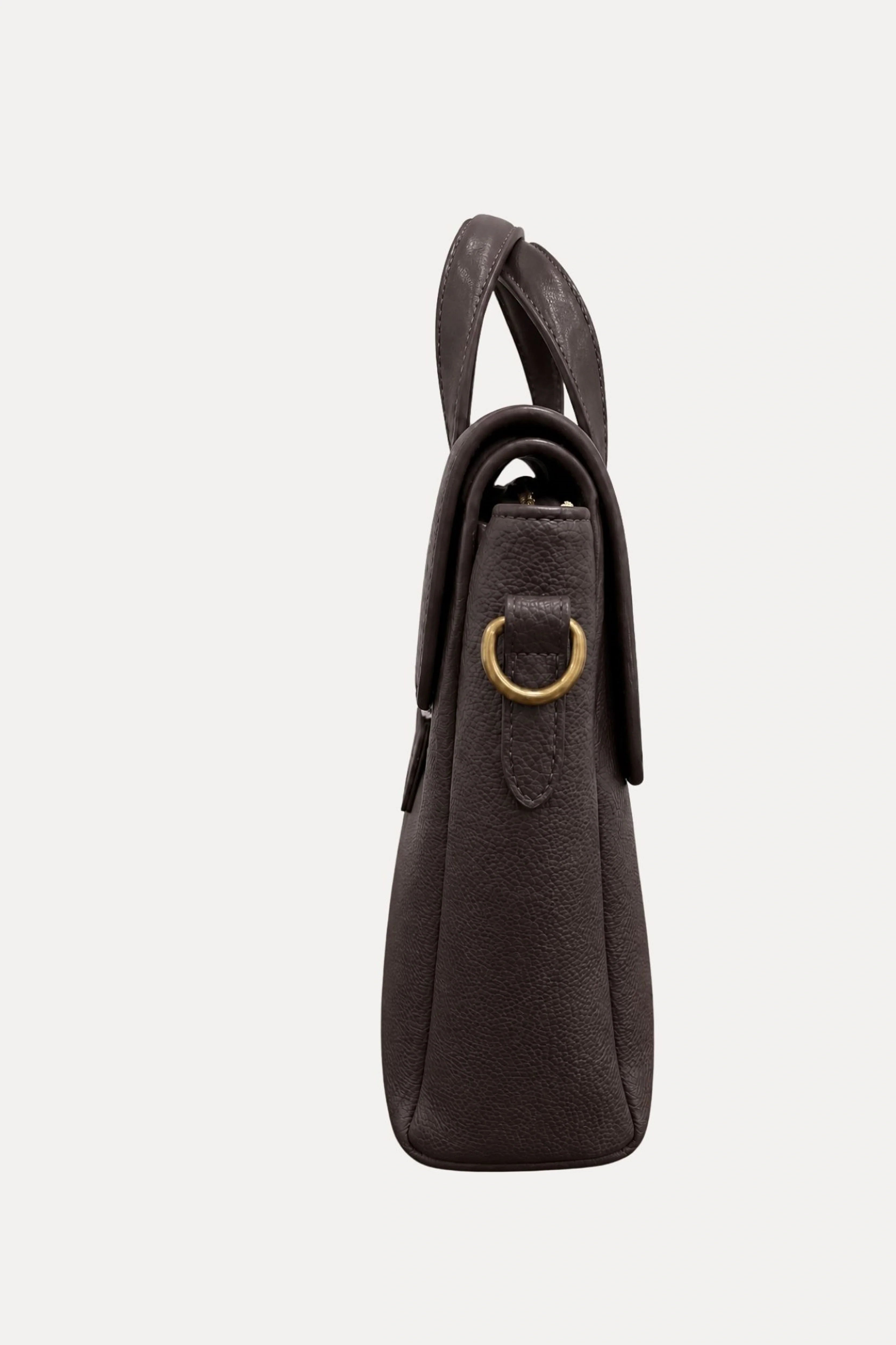 Coffee Leather Laptop Bag-Global Republic