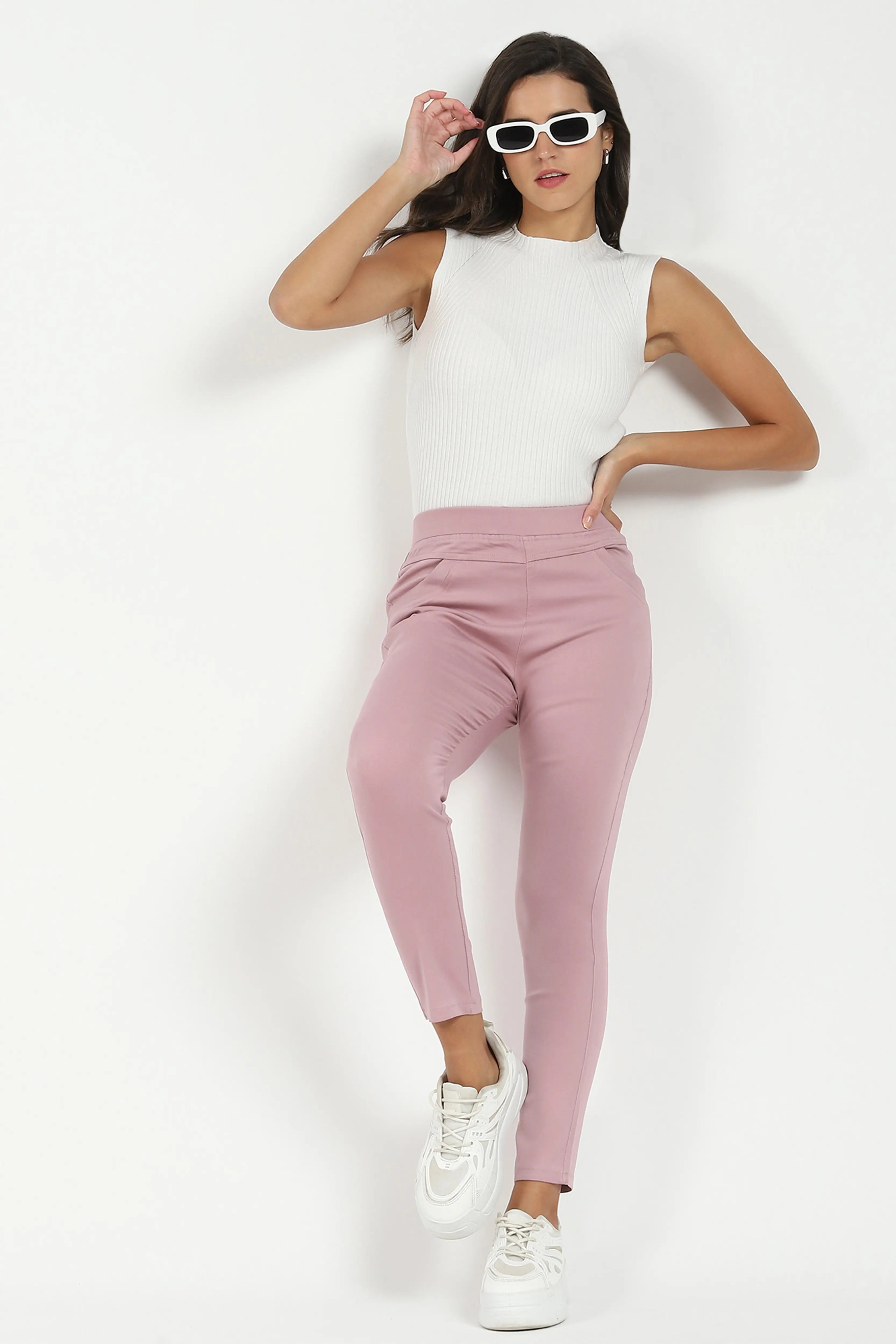 Pink Ultra Stretchable Jegging - Global Republic