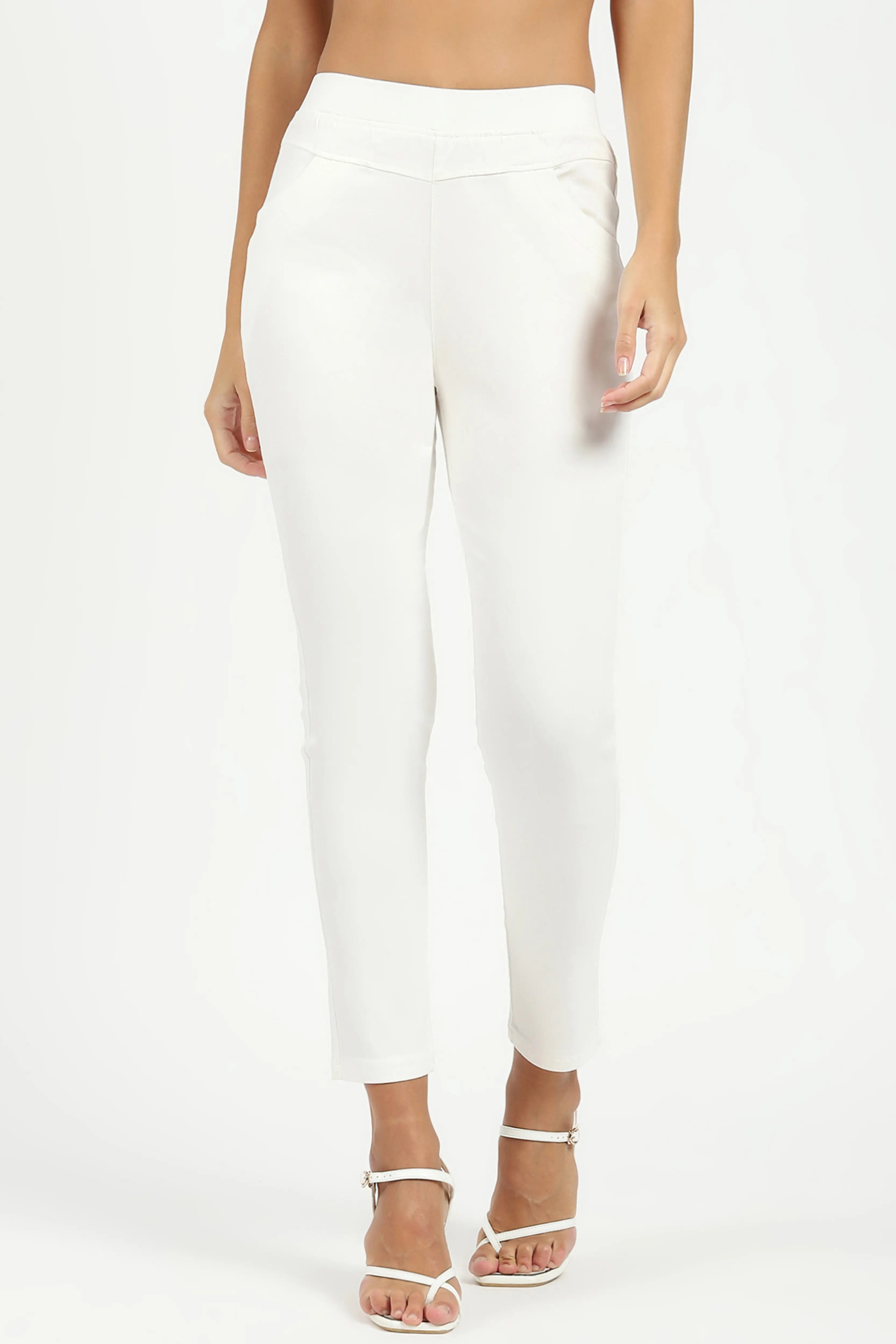 White Ultra Stretchable Jegging - Global Republic
