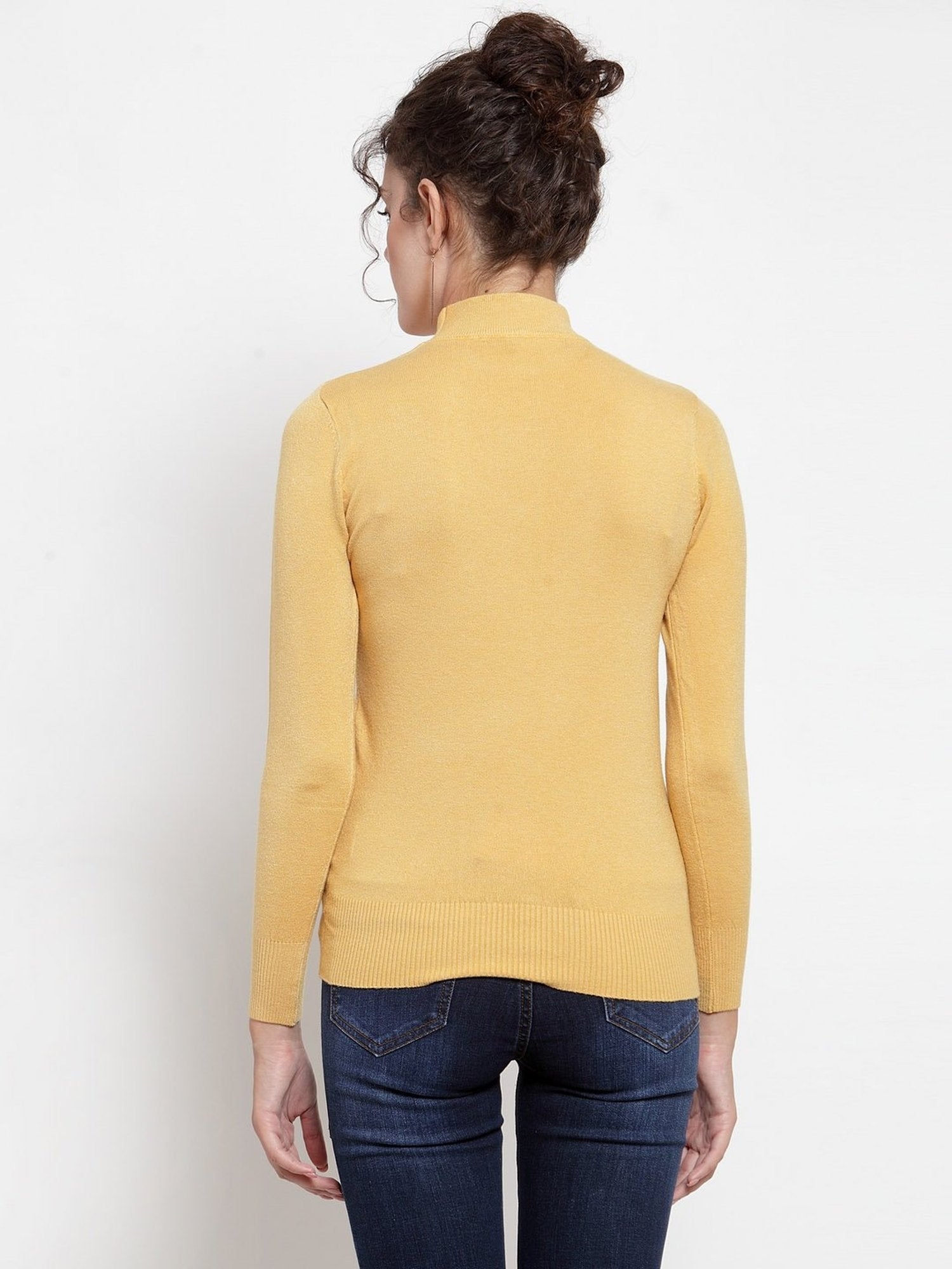 Mustard Turtle Neck Full Sleeve Skivvy - Global Republic