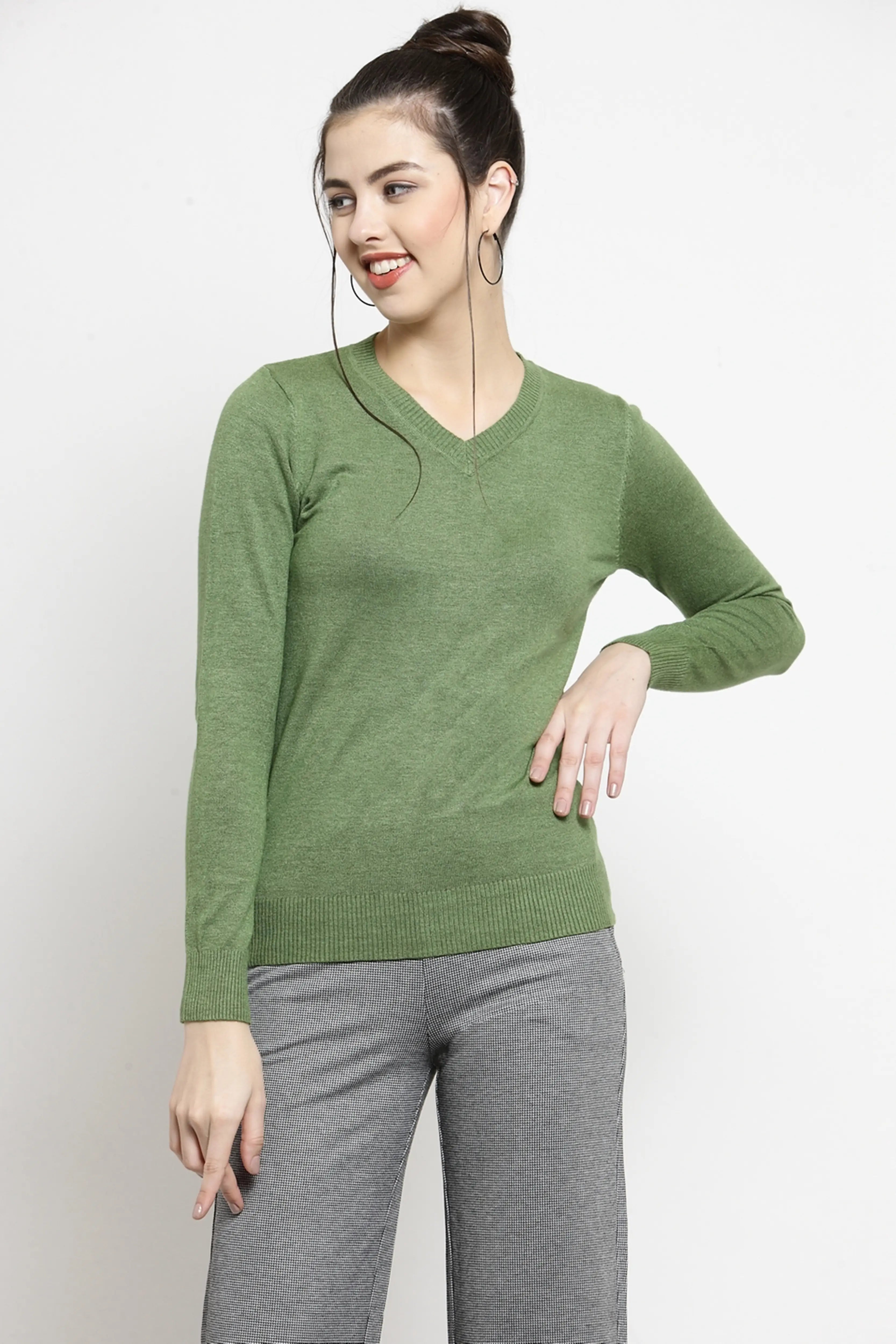 Olive Solid Cotton Blend Skivvy - Global Republic