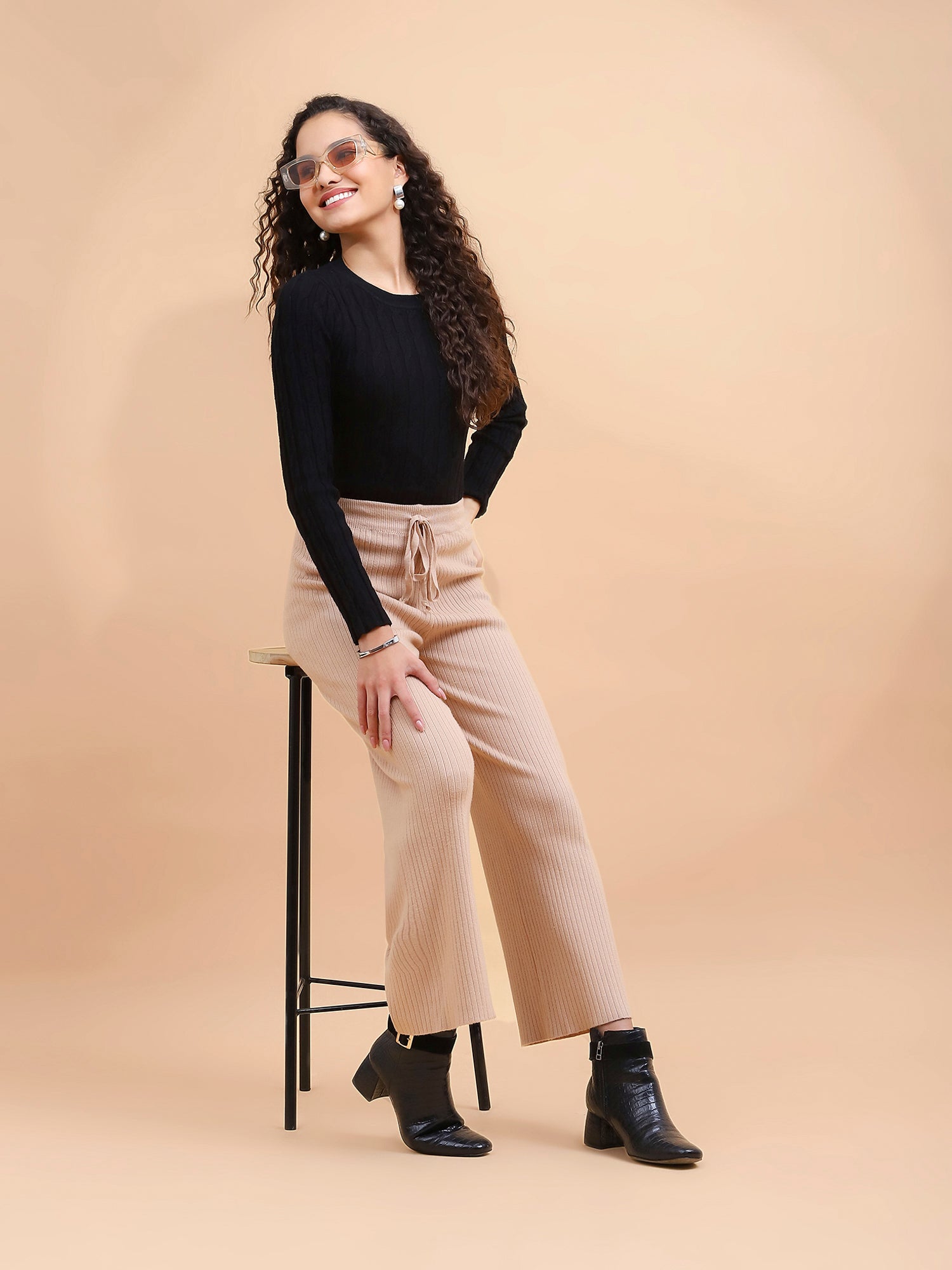 Black Crew Neck Slim Fit Skivvy - Global Republic