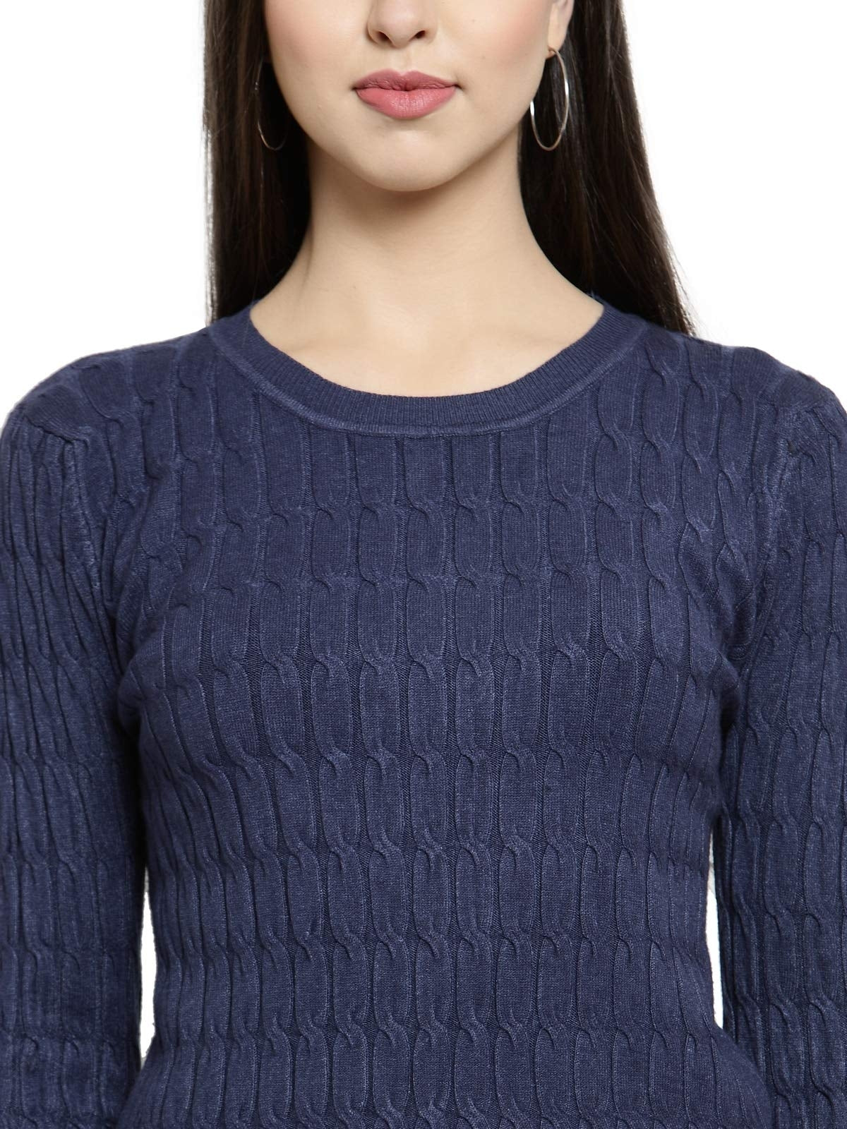 Blue Solid Nylon Blend Skivvy - Global Republic