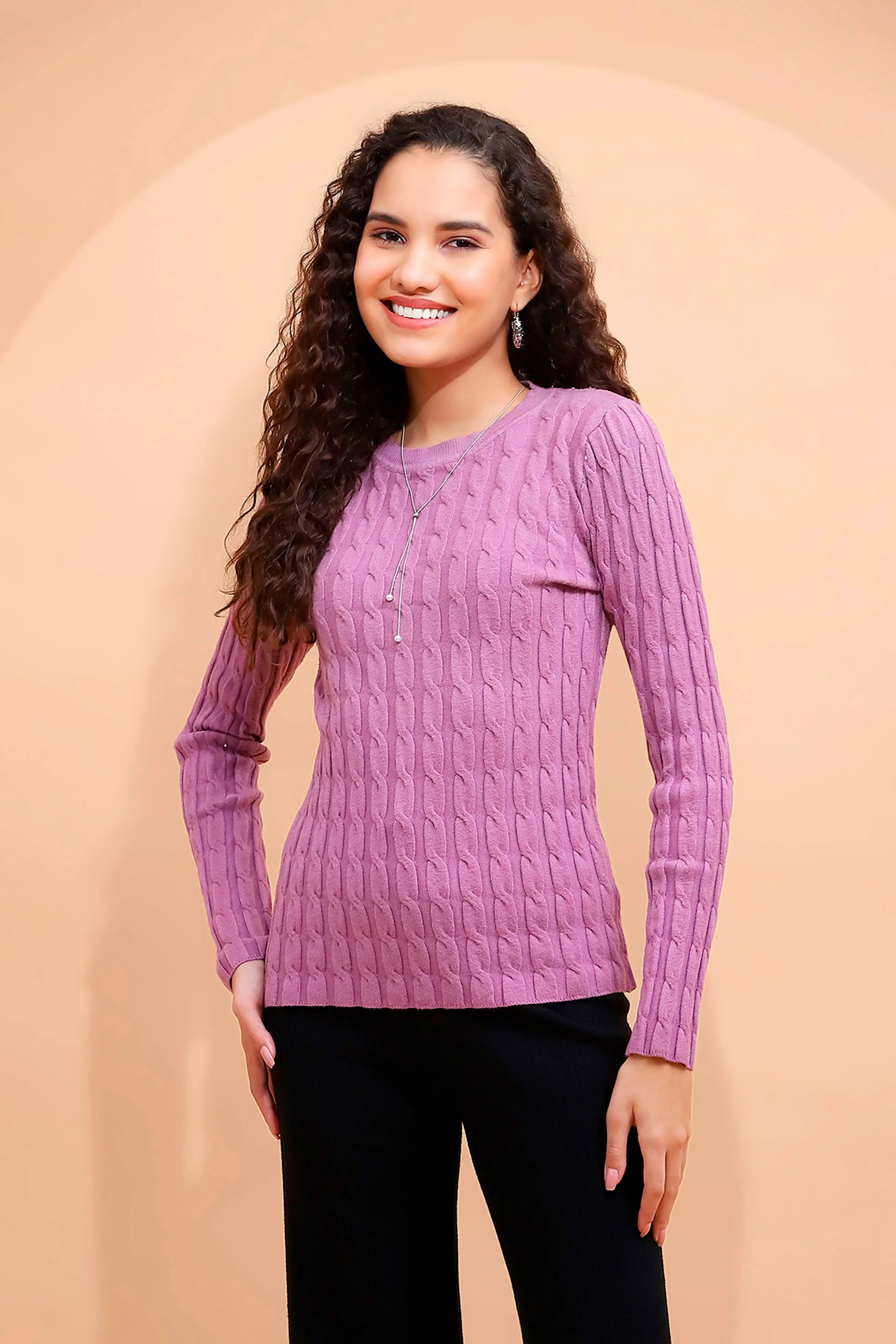 Purple Crew Neck Slim Fit Skivvy - Global Republic