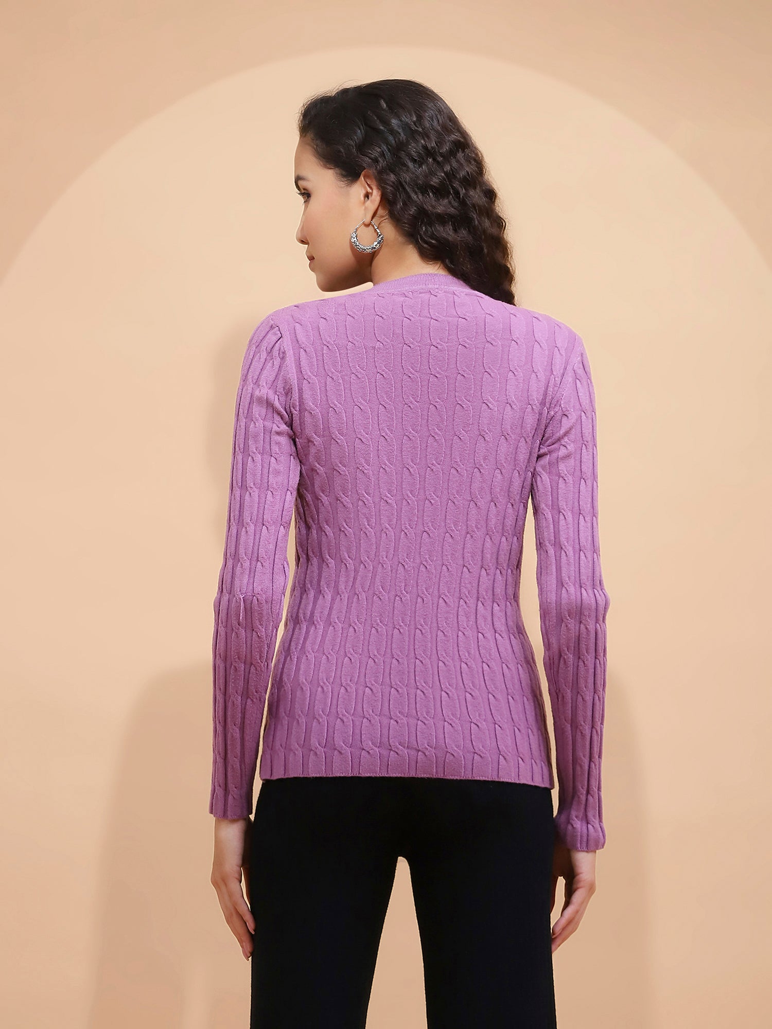 Purple Crew Neck Slim Fit Skivvy - Global Republic
