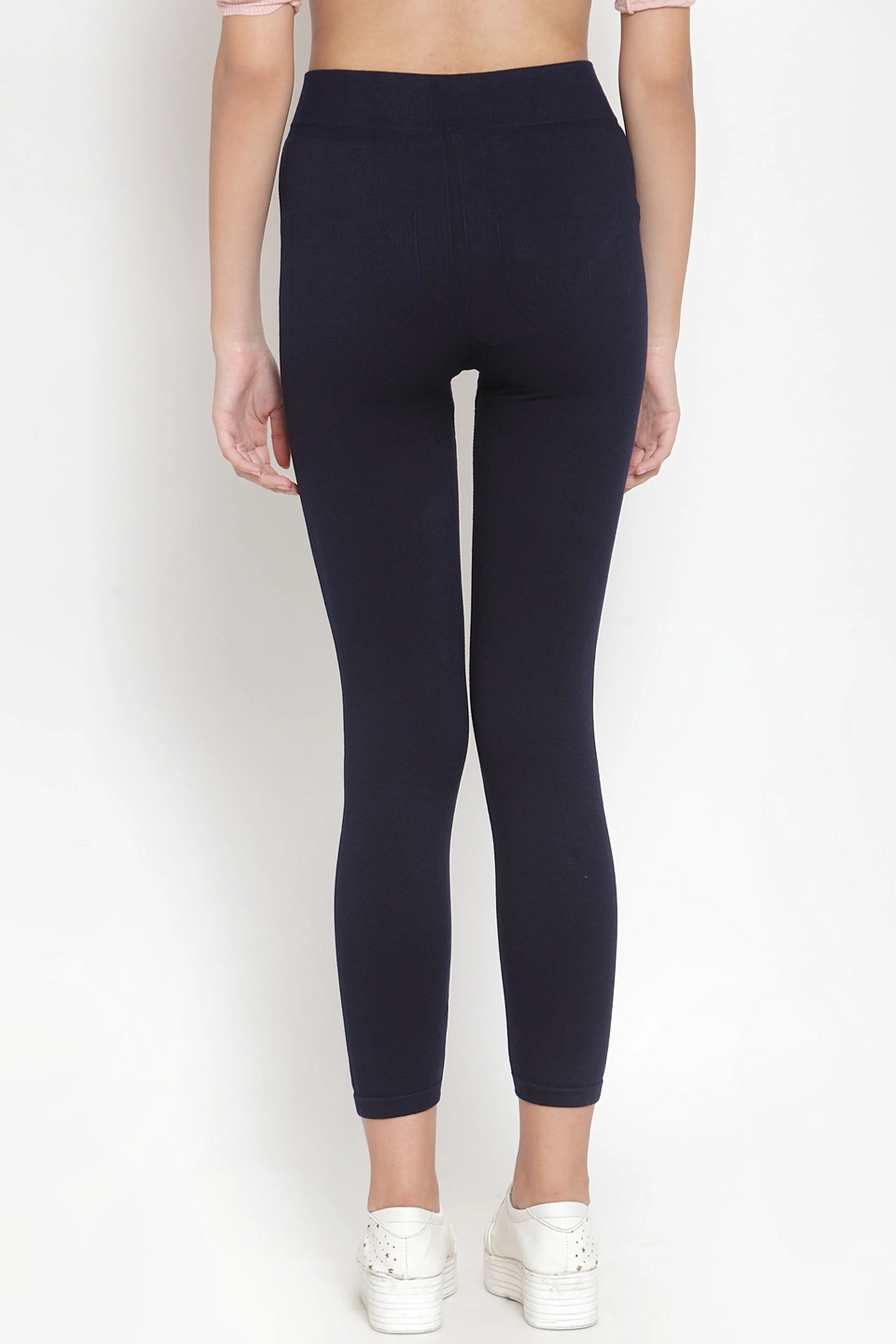 Blue Stretchable Workout Leggings - Global Republic