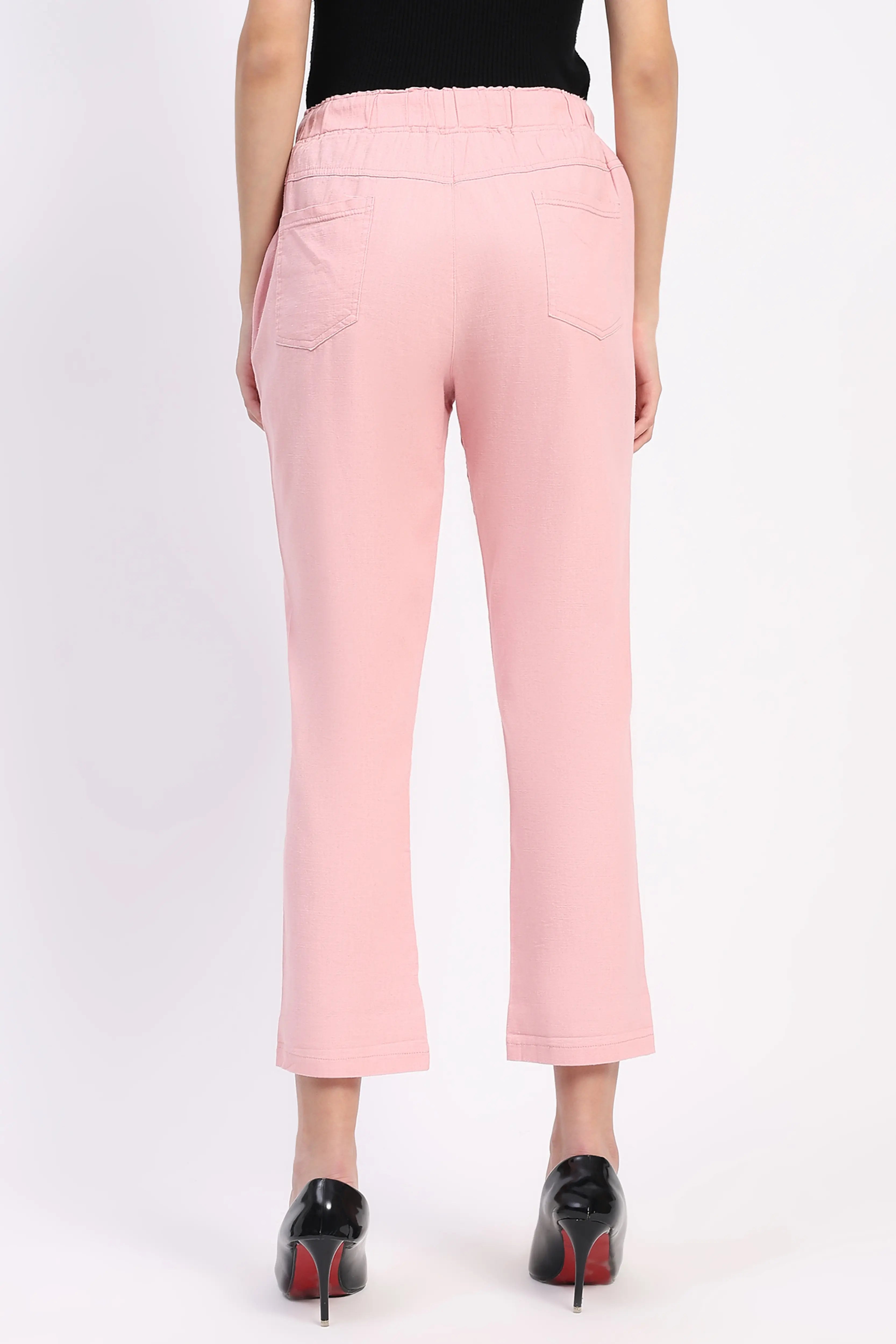 Pink Cotton Ankle Length Lower - Global Republic