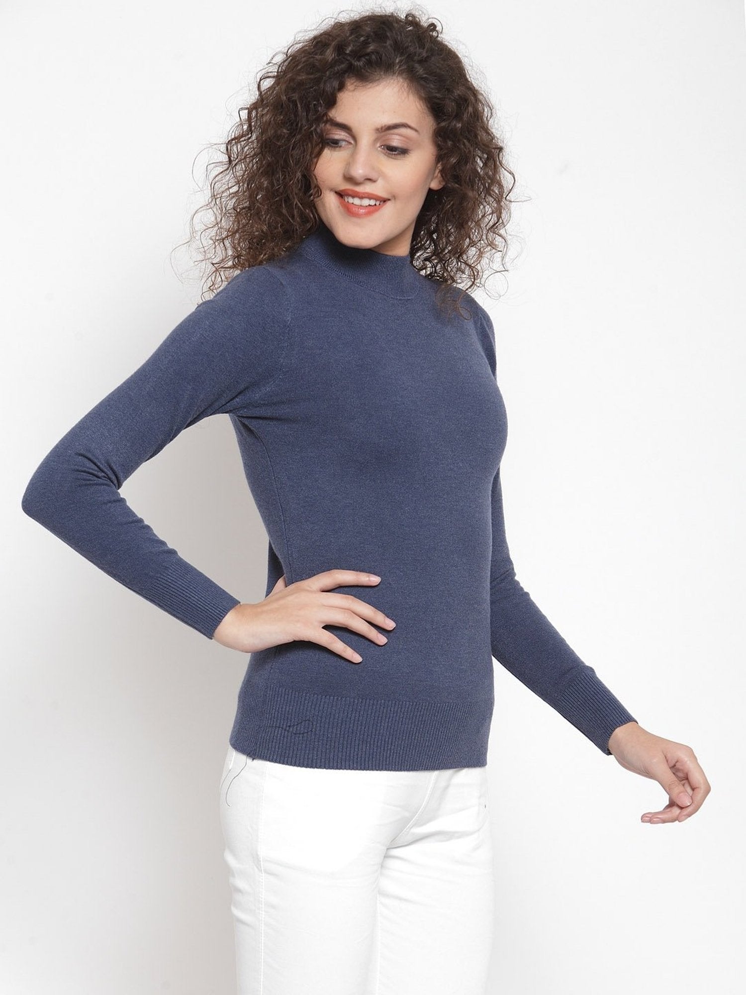 Blue Turtle Neck Slim Fit Skivvy - Global Republic