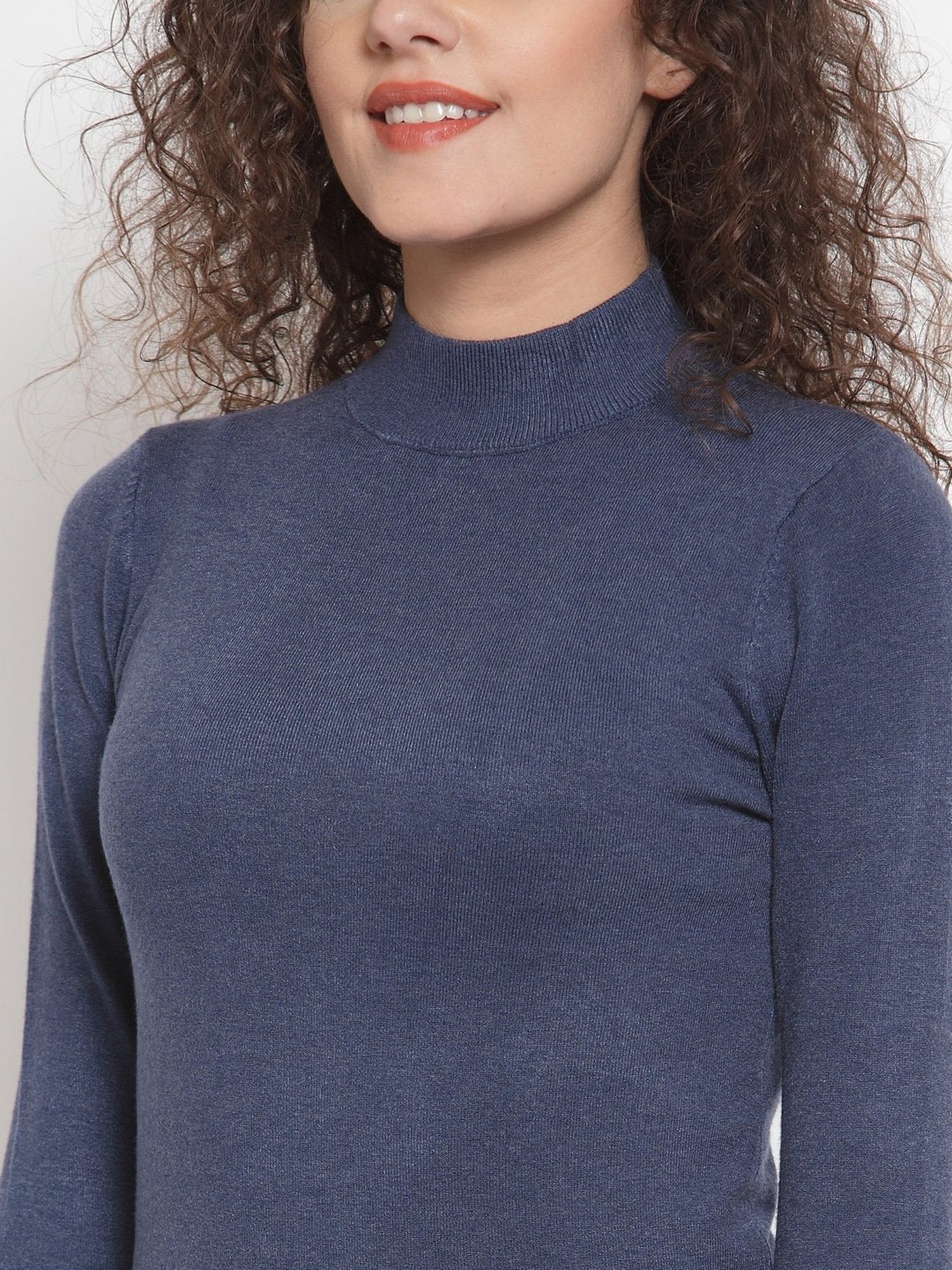 Blue Turtle Neck Slim Fit Skivvy - Global Republic