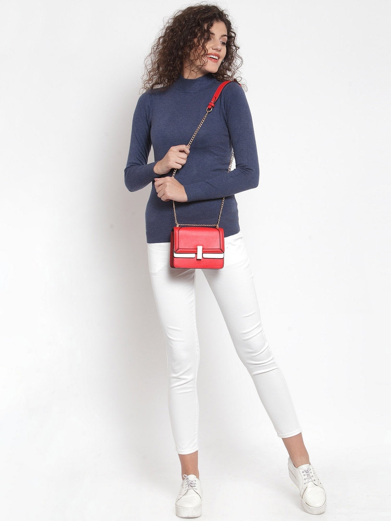 Blue Turtle Neck Slim Fit Skivvy - Global Republic