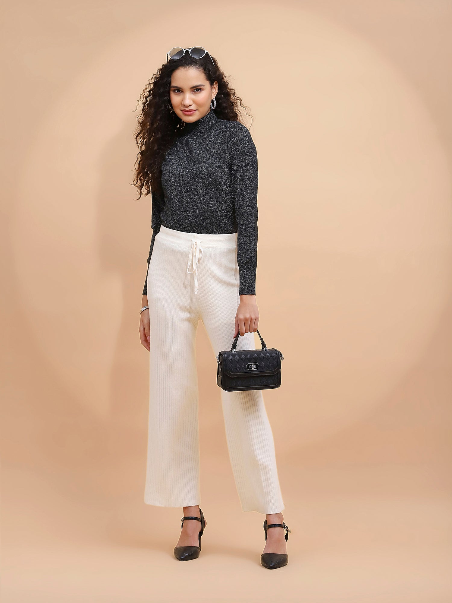 Black Turtle Neck Skivvy Top - Global Republic
