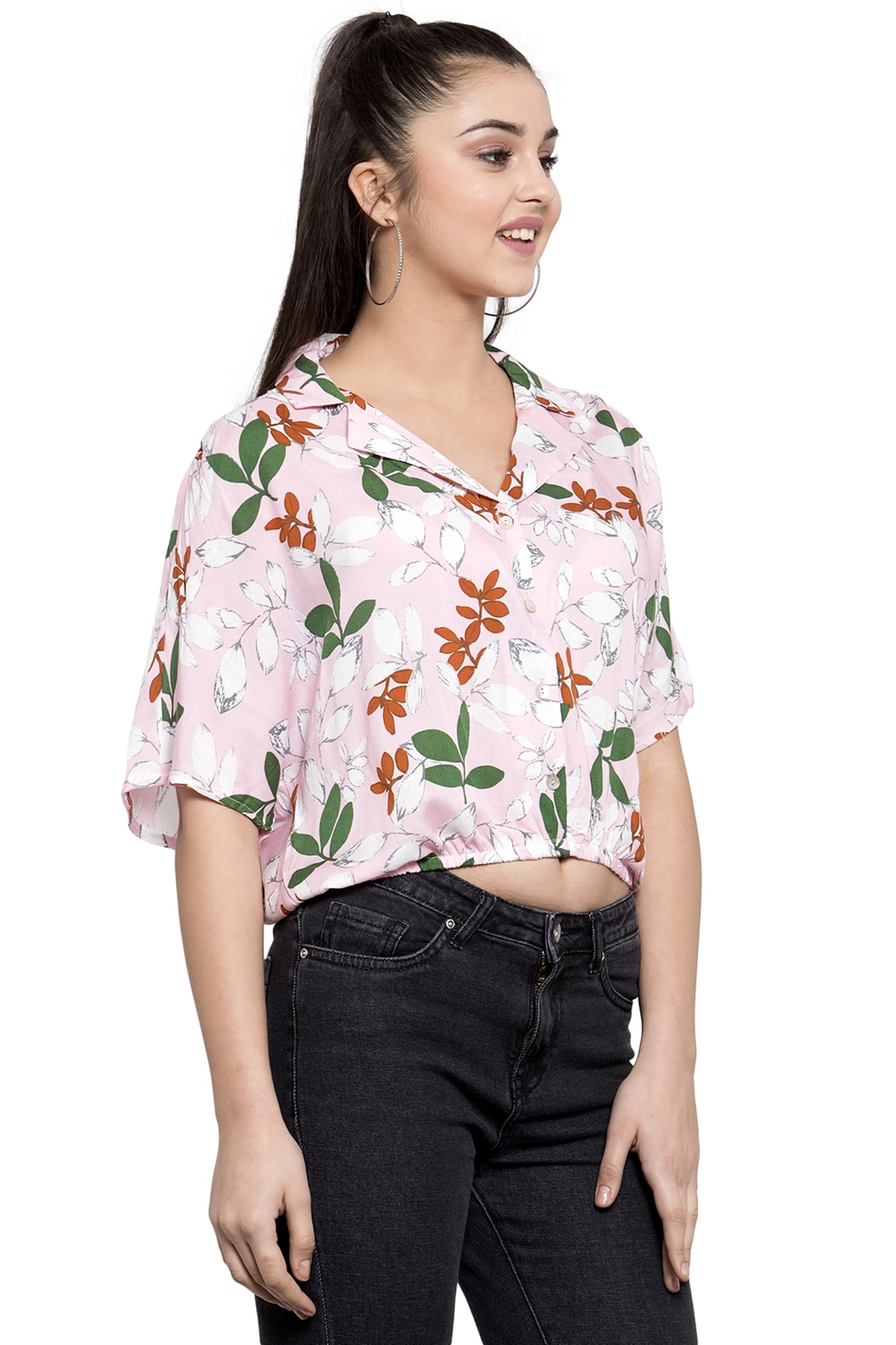 Women Short Sleeve Blouson Tops - Global Republic