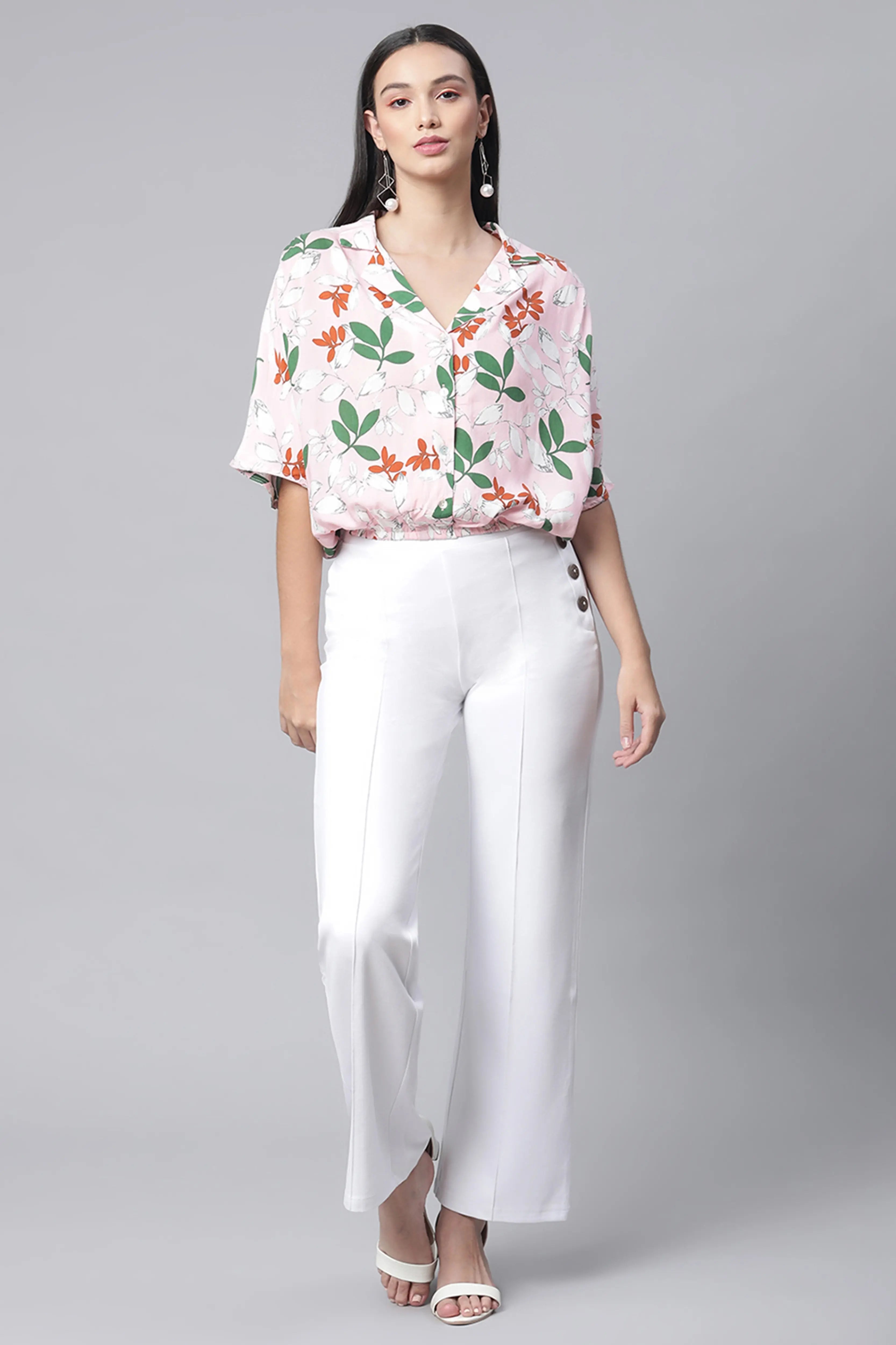 Women Short Sleeve Blouson Tops - Global Republic