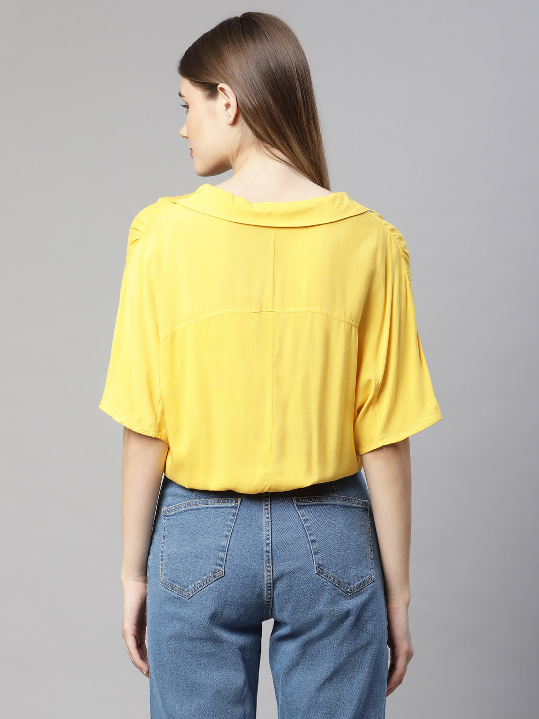 Women Short Sleeve Blouson Tops - Global Republic